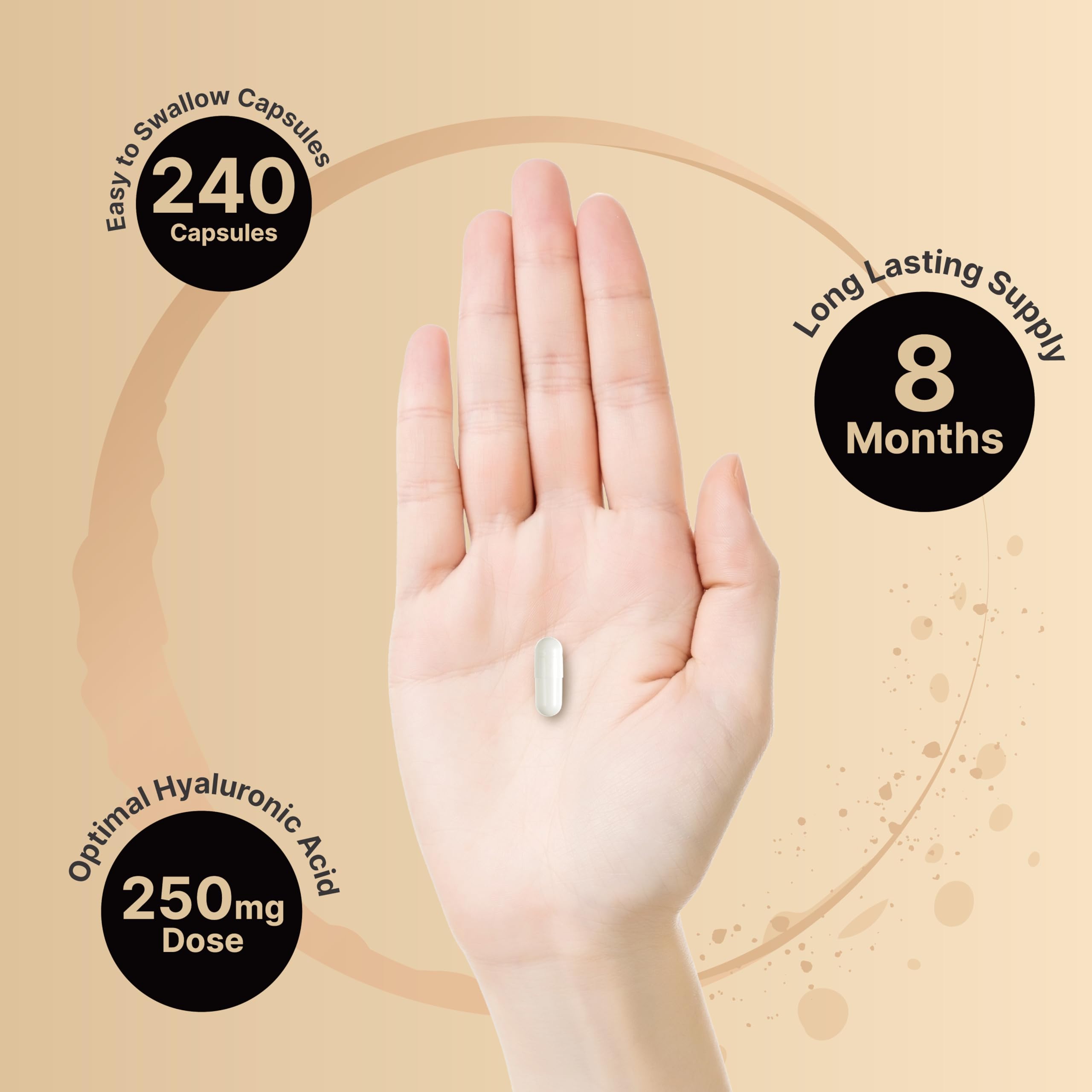 Foto 5 pulgar | Suplementos de Ácido Hialurónico Naturebell 250 Mg 240 Cápsulas - Venta Internacional