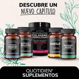 Foto 7 | Suplemento Alimenticio Quotidien Enzimas Digestivas + Probióticos + Prebióticos (fibras) Fibras 60 Cápsulas
