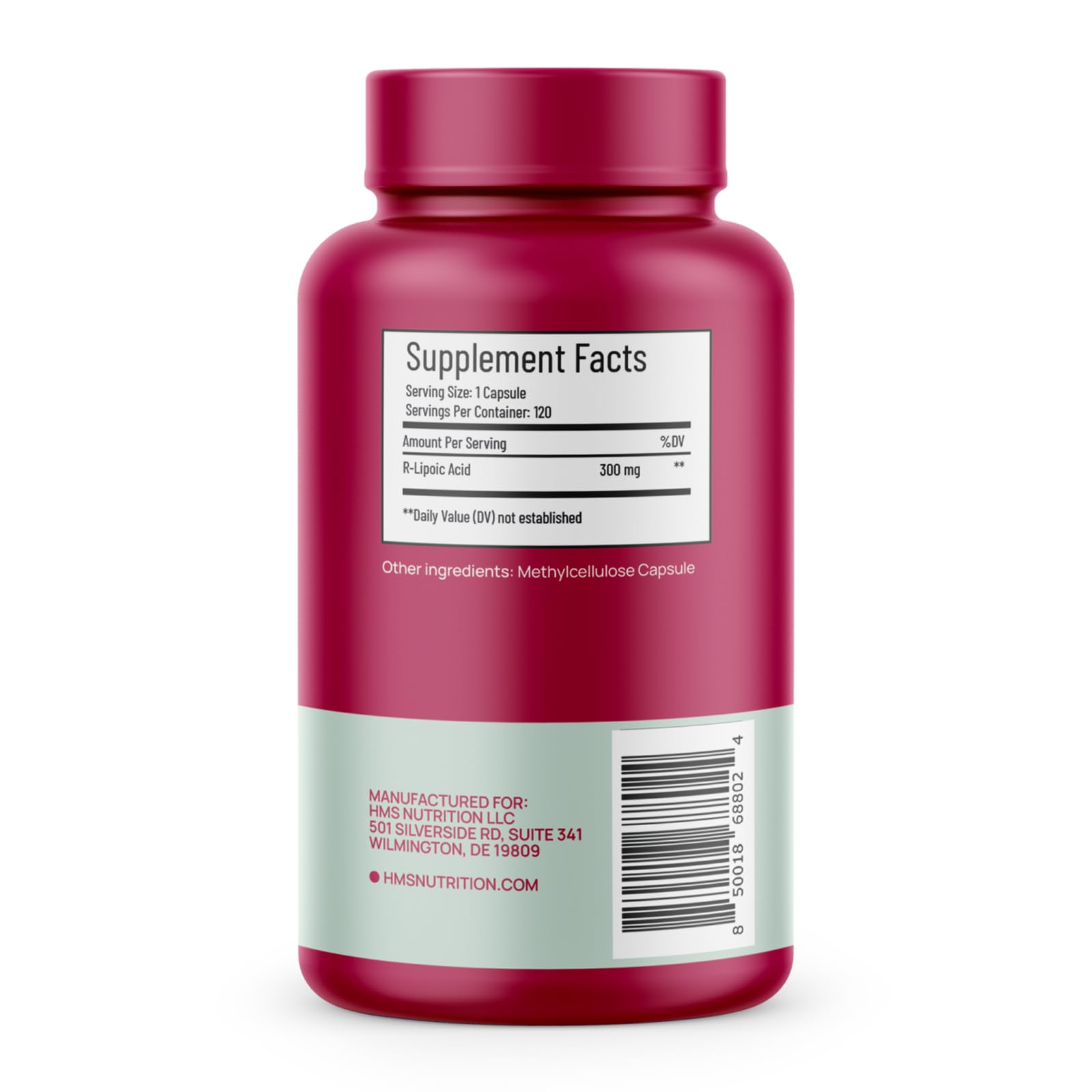 Foto 4 pulgar | Suplemento Hms Nutrition de Ácido R-lipoico 300 Mg 120 Cápsulas - Venta Internacional