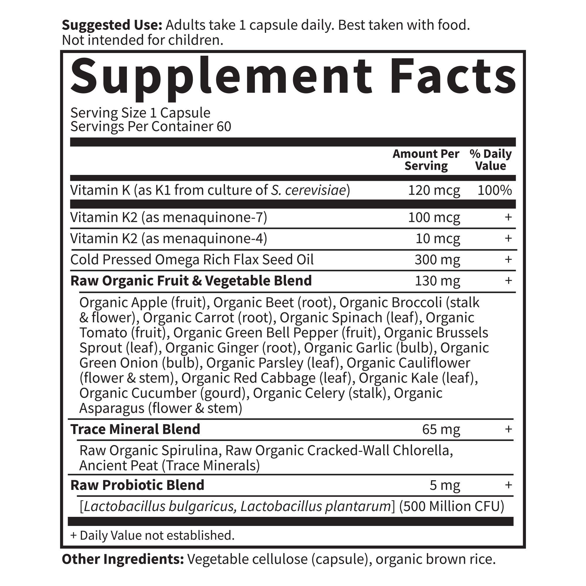 Foto 6 pulgar | Suplemento Garden Of Life Con Vitamina K2 Y K1 Vegano 60 Cápsulas - Venta Internacional