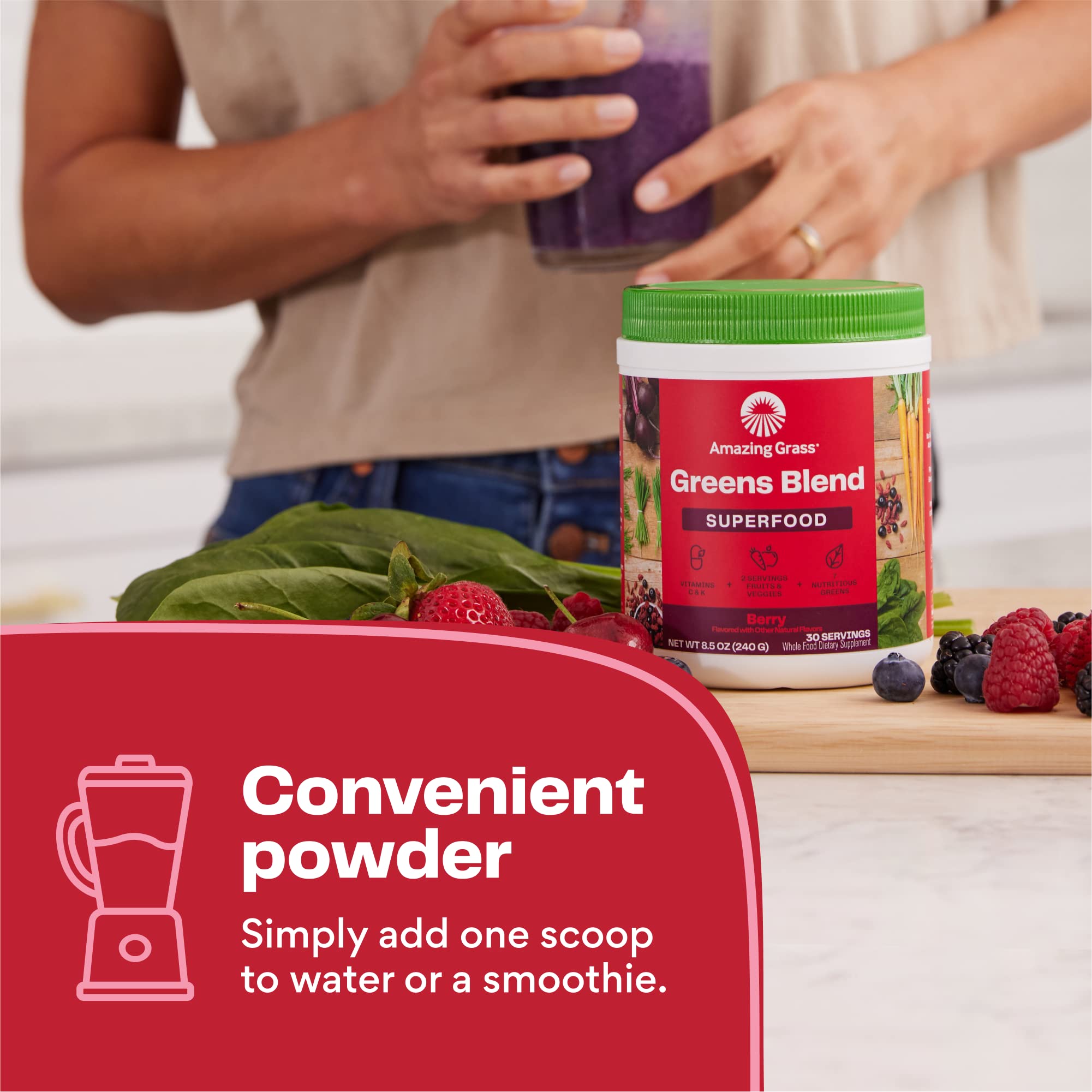 Foto 5 pulgar | Superalimento en Polvo Amazing Grass Greens con Enzimas Digestivas - Venta Internacional