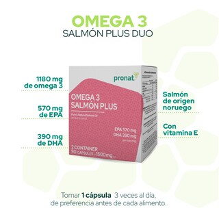Foto 5 | Suplemento Salmón Plus Dúo 180 Cápsulas