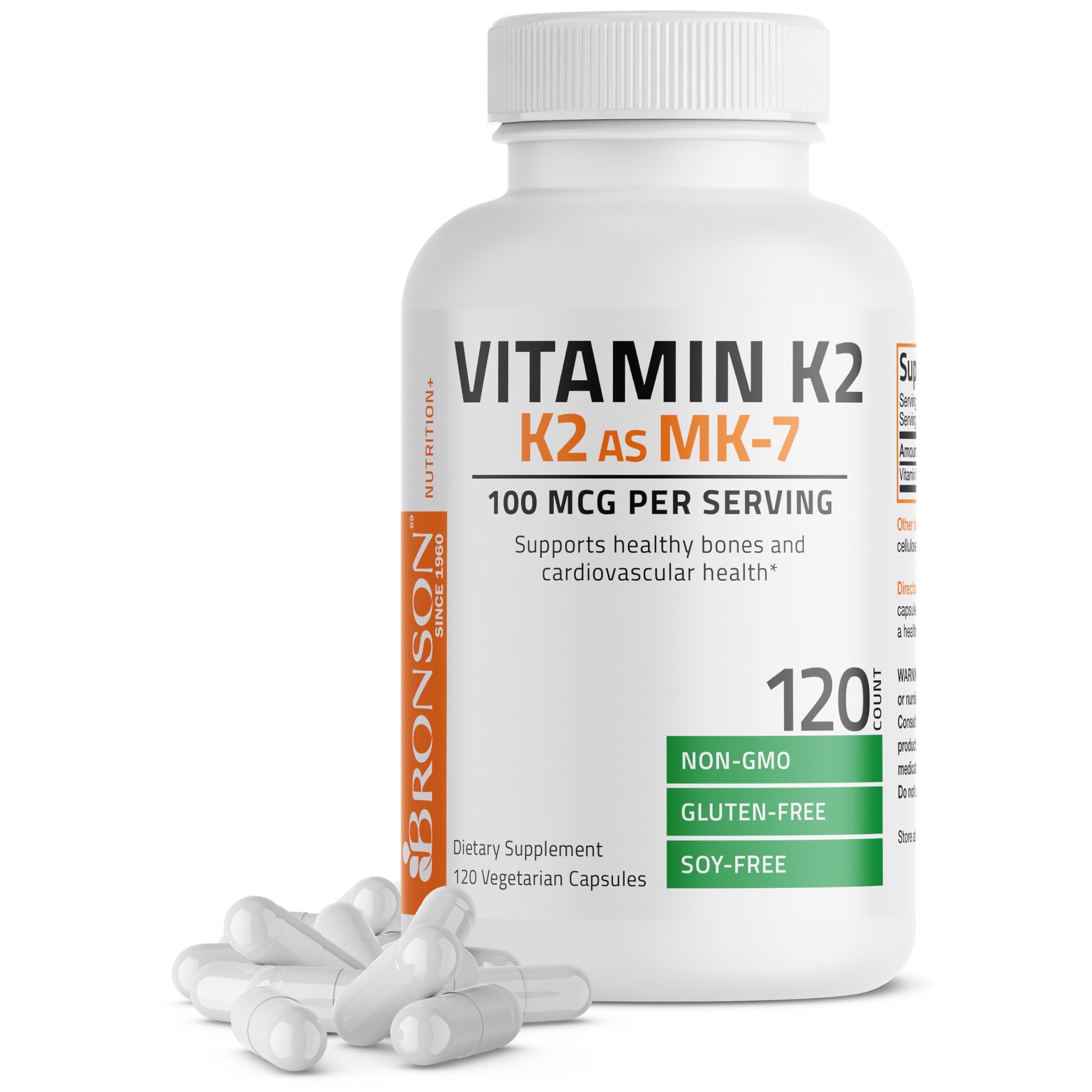Foto 2 pulgar | Suplemento Bronson con Vitamina K2 Mk-7 Y Menaquinona - Venta Internacional