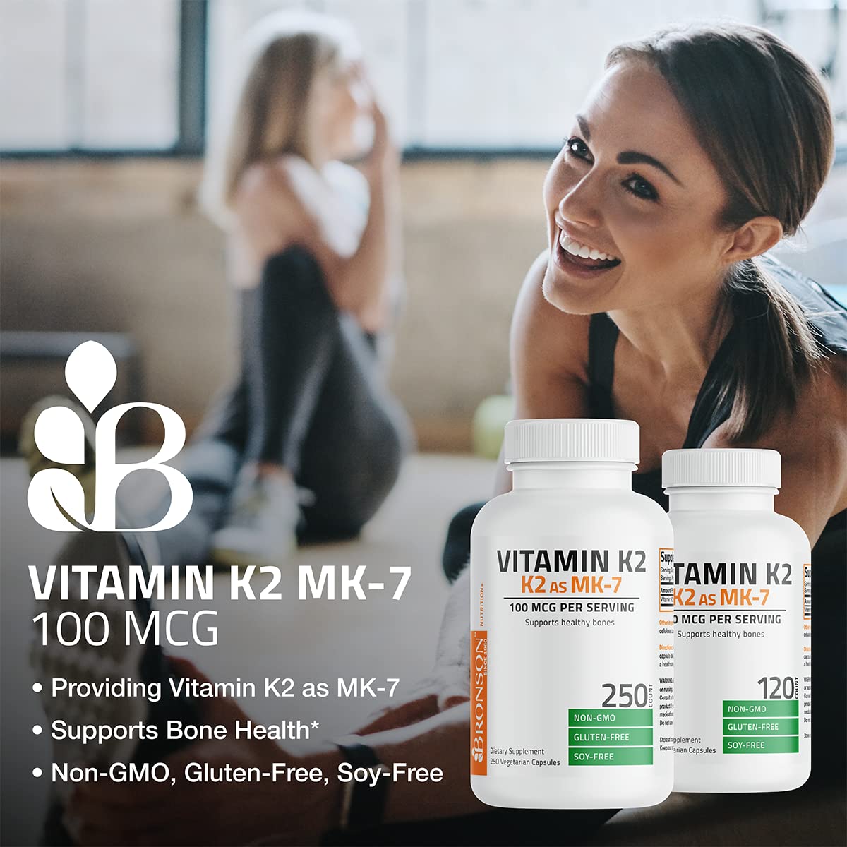 Foto 4 pulgar | Suplemento Bronson con Vitamina K2 Mk-7 Y Menaquinona - Venta Internacional