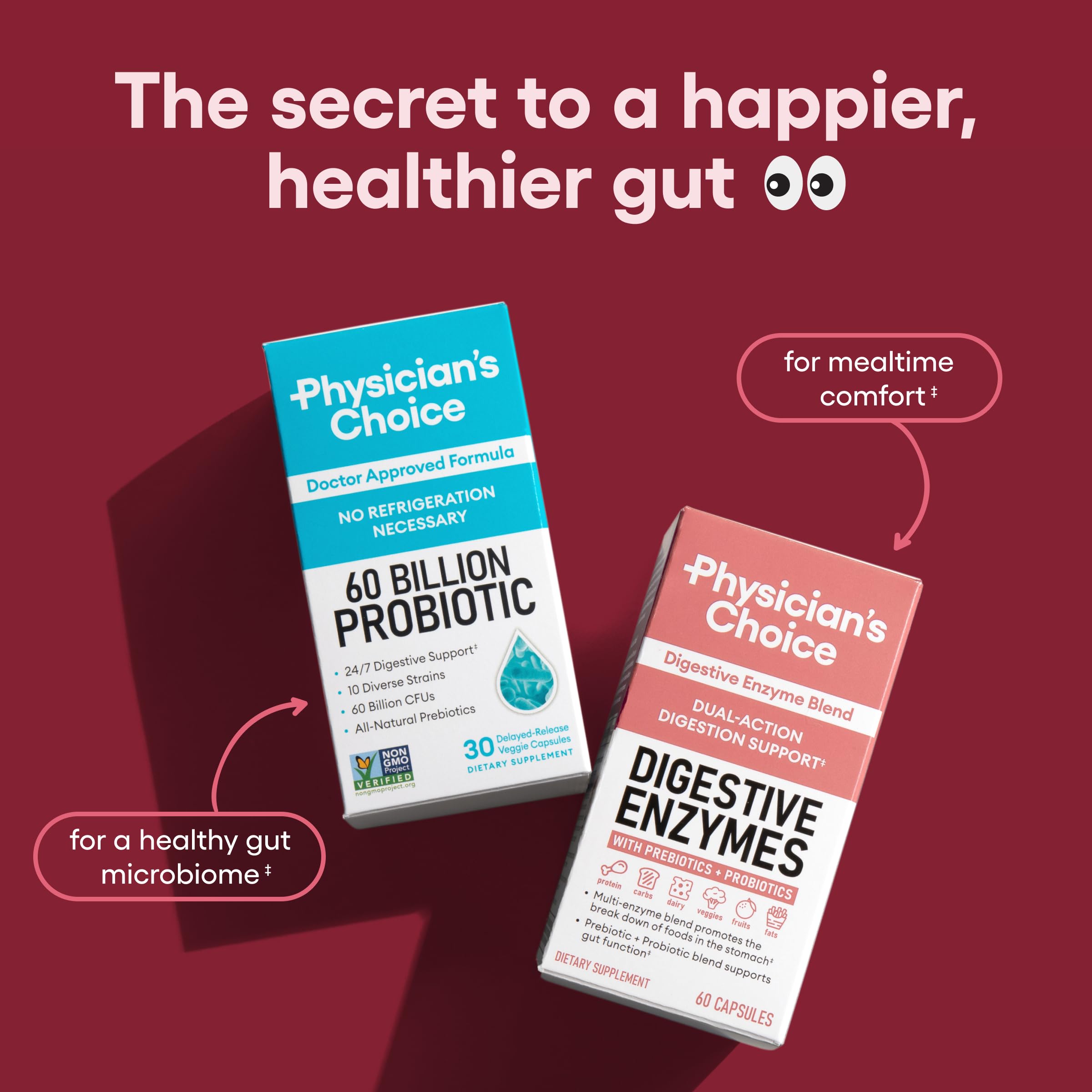 Foto 4 | Enzimas Digestivas Physician's Choice 60 Comprimidos - Venta Internacional
