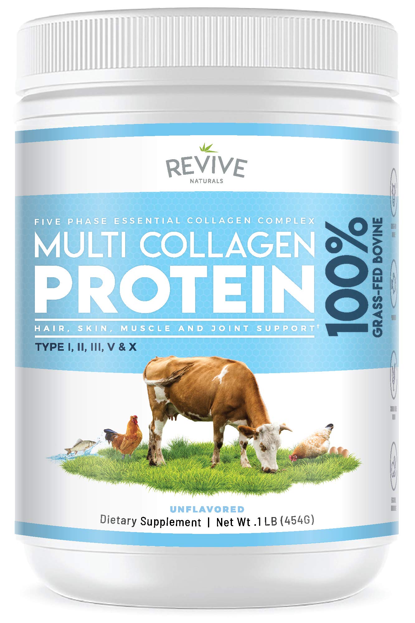 Foto 2 pulgar | Proteína de Colágeno en Polvo Revive Naturals Multi 473 ml Tipos I + II + III + V + X - Venta Internacional