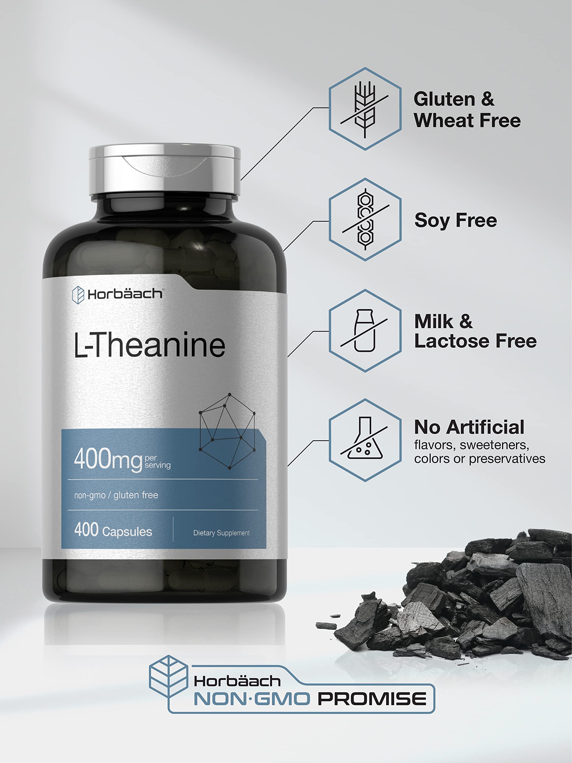Foto 4 | Suplemento Horbäach L-teanina 400 Mg 400 Cápsulas - Venta Internacional