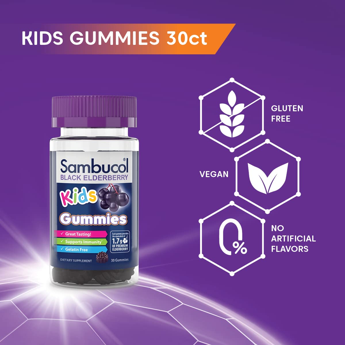 Foto 4 pulgar | Gomitas Sambucol Black Elderberry con Vitamina C y Zinc Kids - Venta Internacional