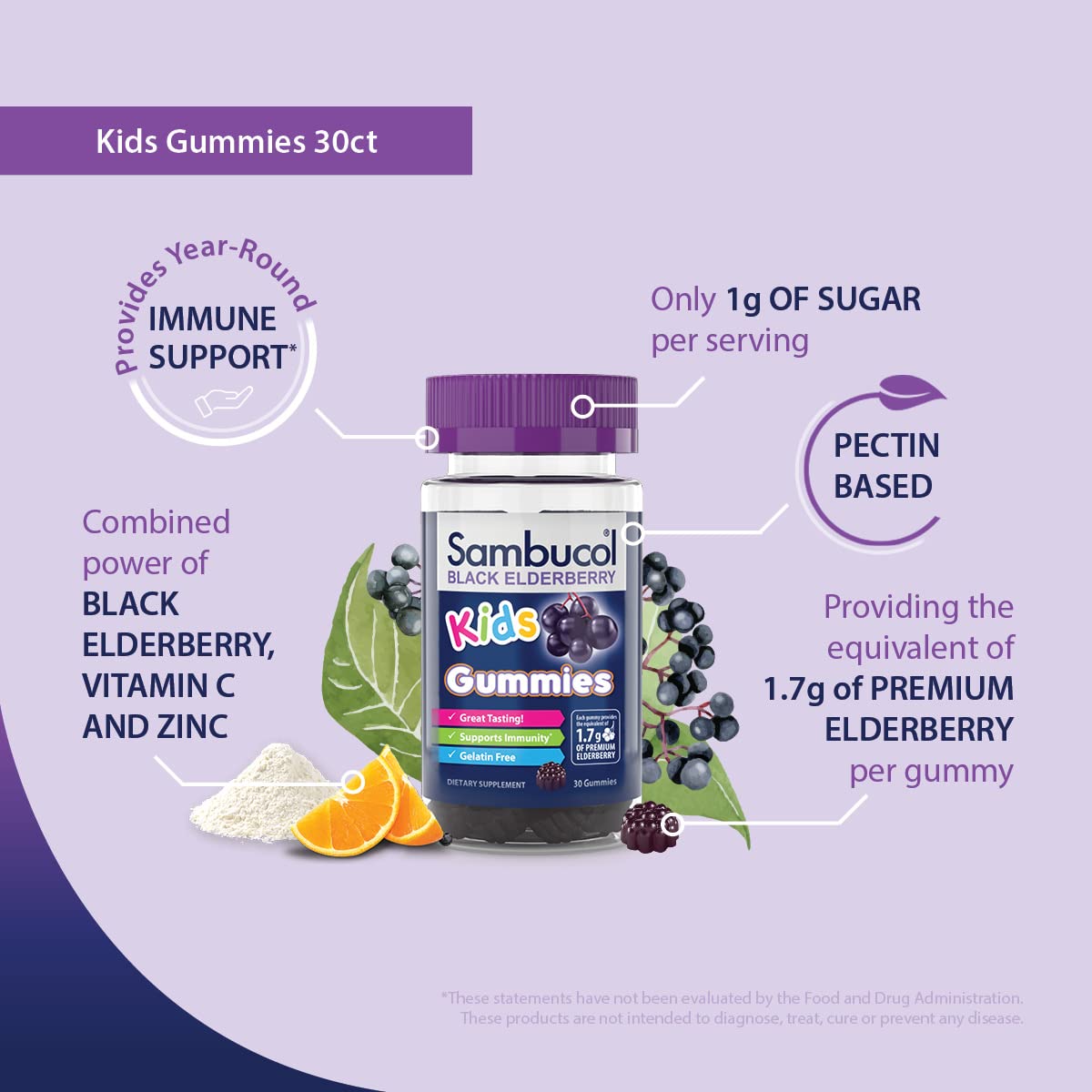 Foto 5 pulgar | Gomitas Sambucol Black Elderberry con Vitamina C y Zinc Kids - Venta Internacional