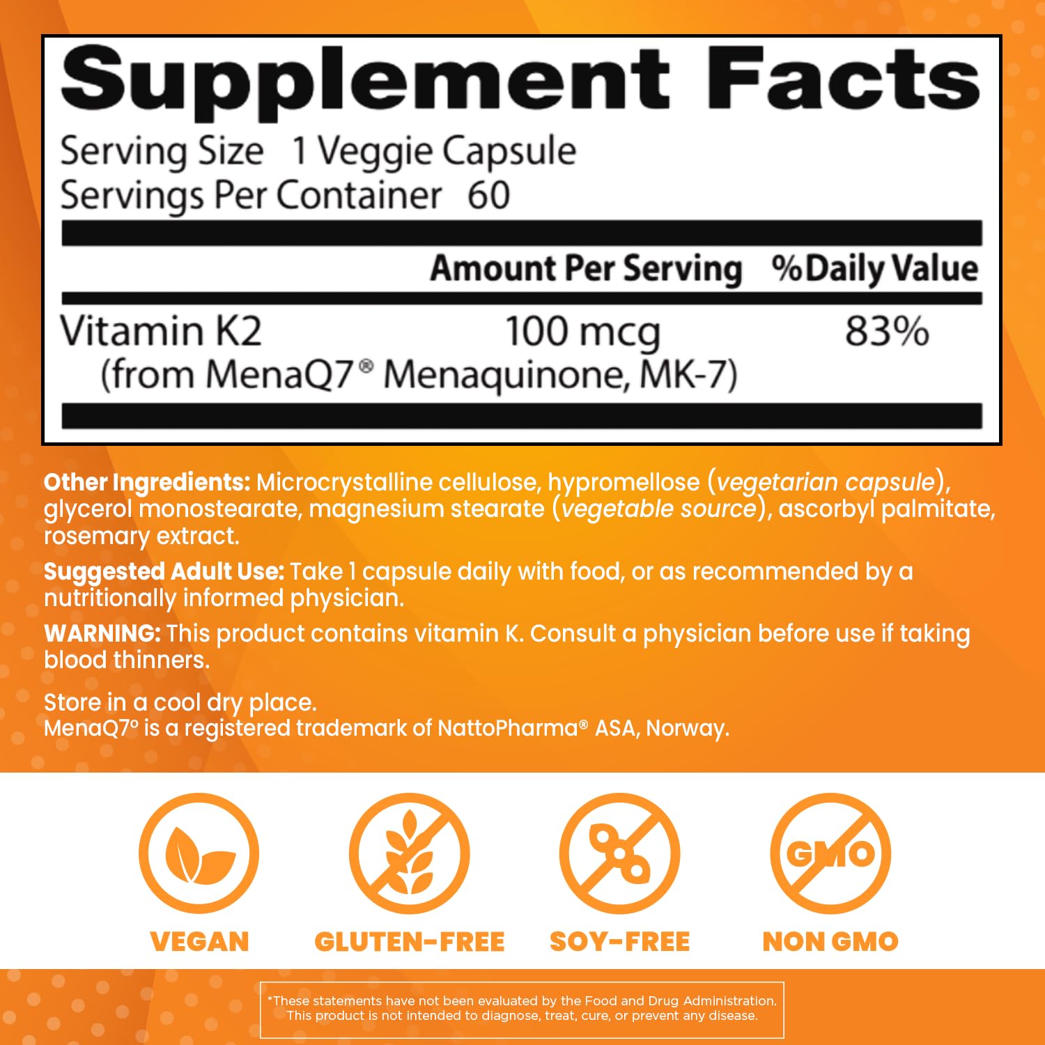 Foto 4 pulgar | Suplemento de Vitamina K2 Doctor's Best Natural 100 mcg 60 Cápsulas - Venta Internacional