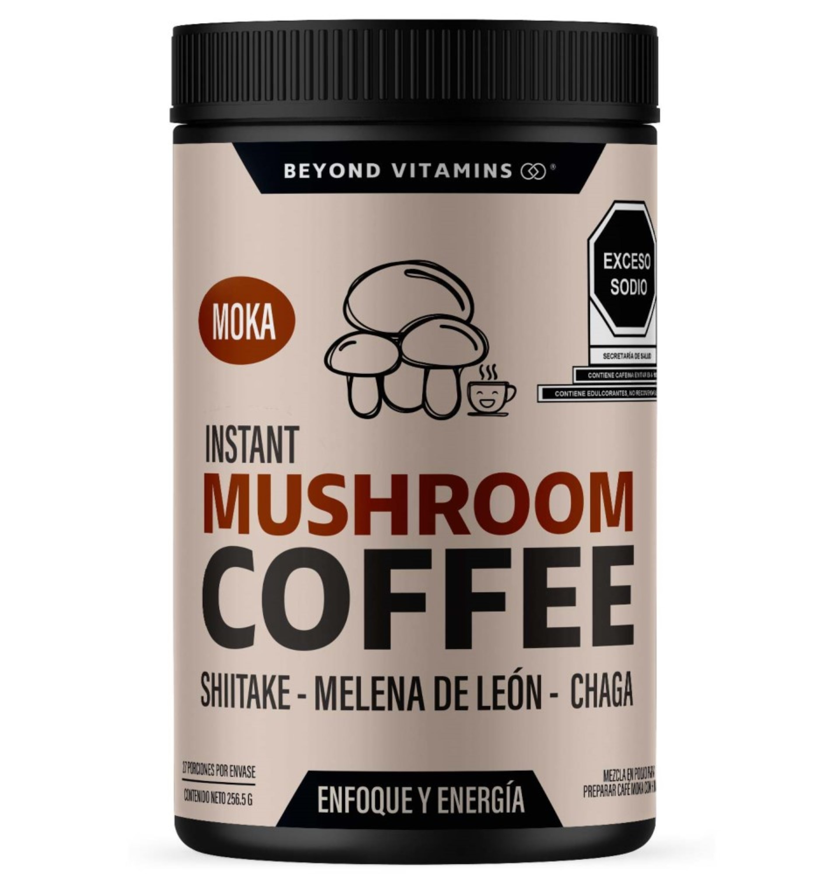 Foto 1 | Suplemento Alimenticio Beyond Vitamins Cafe Soluble Moka Con Hongos, Melena De Leon, Chaga Y Shiitake 256.5 Mg