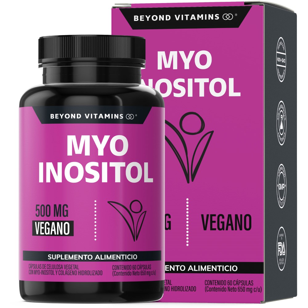 Foto 2 pulgar | Suplemento Alimenticio Myo Inositol Y Colágeno Hidrolizado Beyond Vitamins 60 Cápsulas