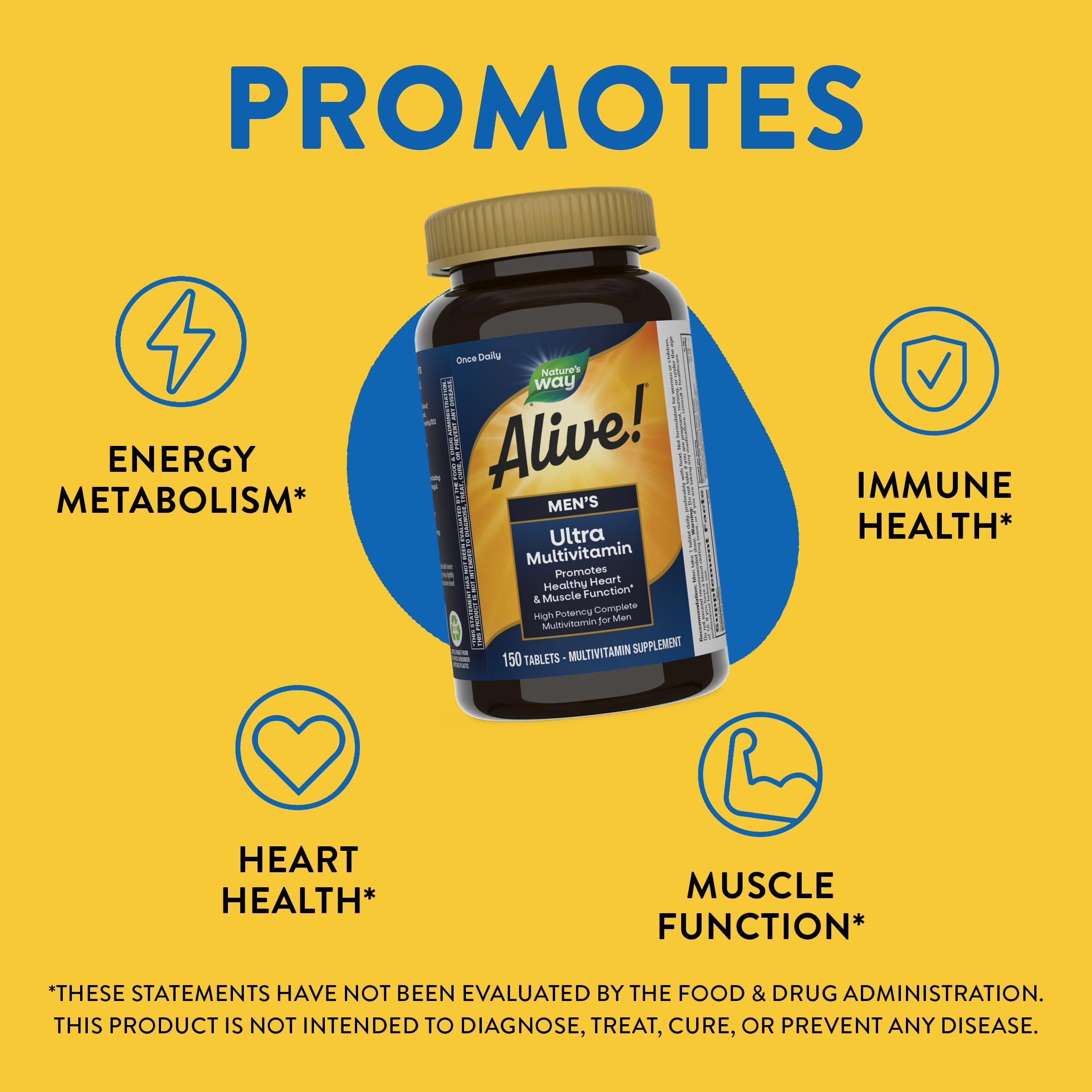 Foto 5 pulgar | Multivitamínico Nature's Way Alive! Men's Daily Ultra 150 Comprimidos - Venta Internacional
