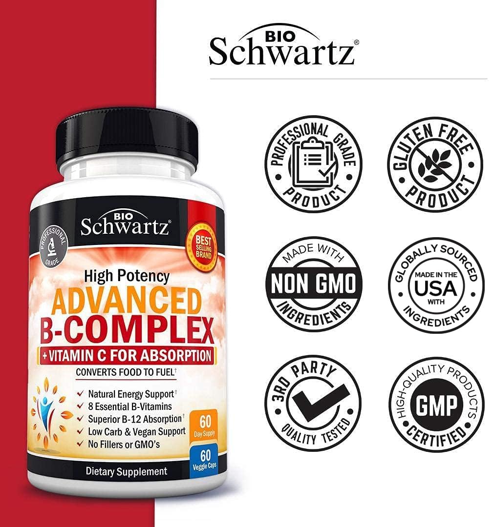 Foto 6 | Suplemento de Complejo de Vitamina B Bioschwartz y Vitamina C 60 Unidades - Venta Internacional