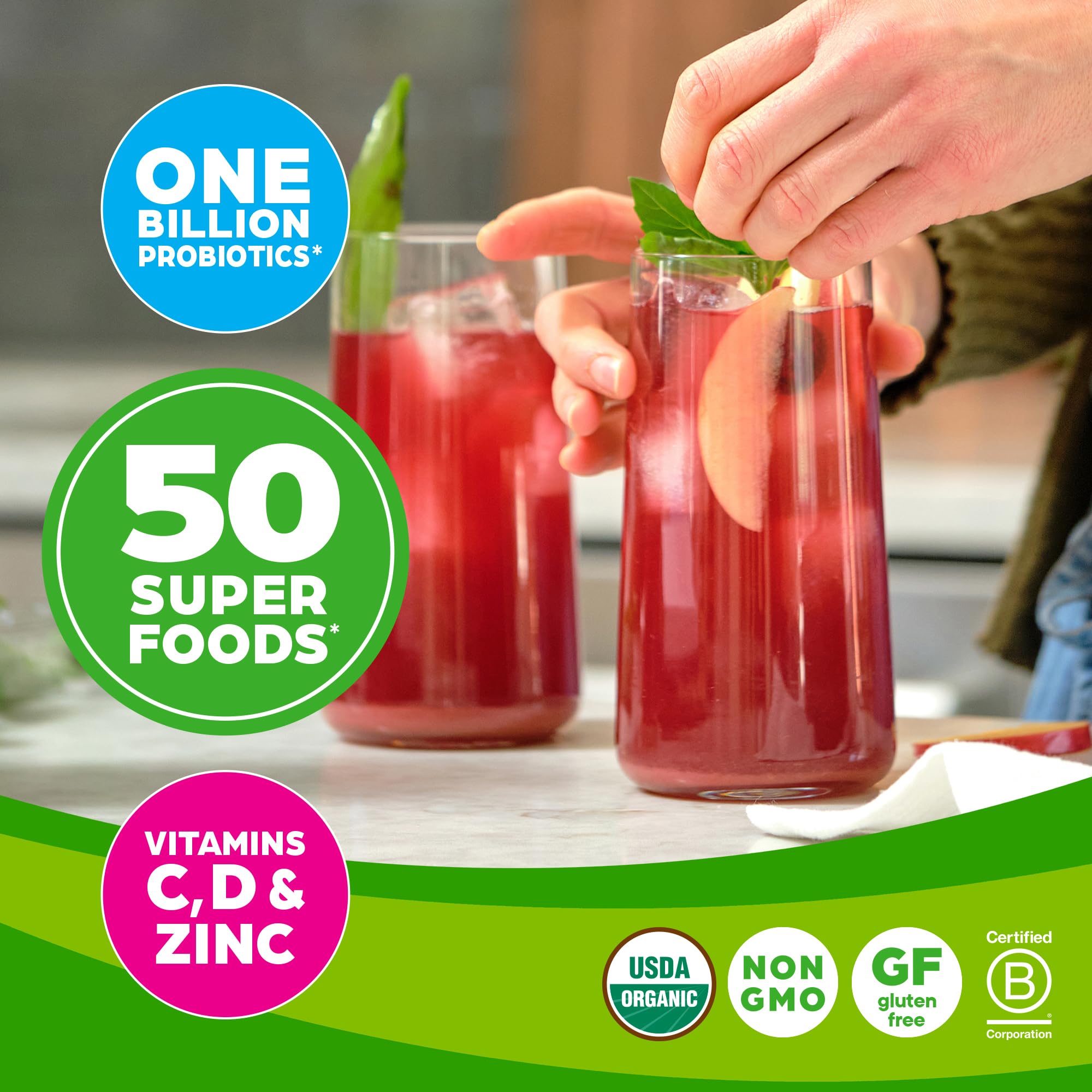 Foto 5 pulgar | Suplemento Orgain Organic Greens + 50 Superalimentos - Venta Internacional