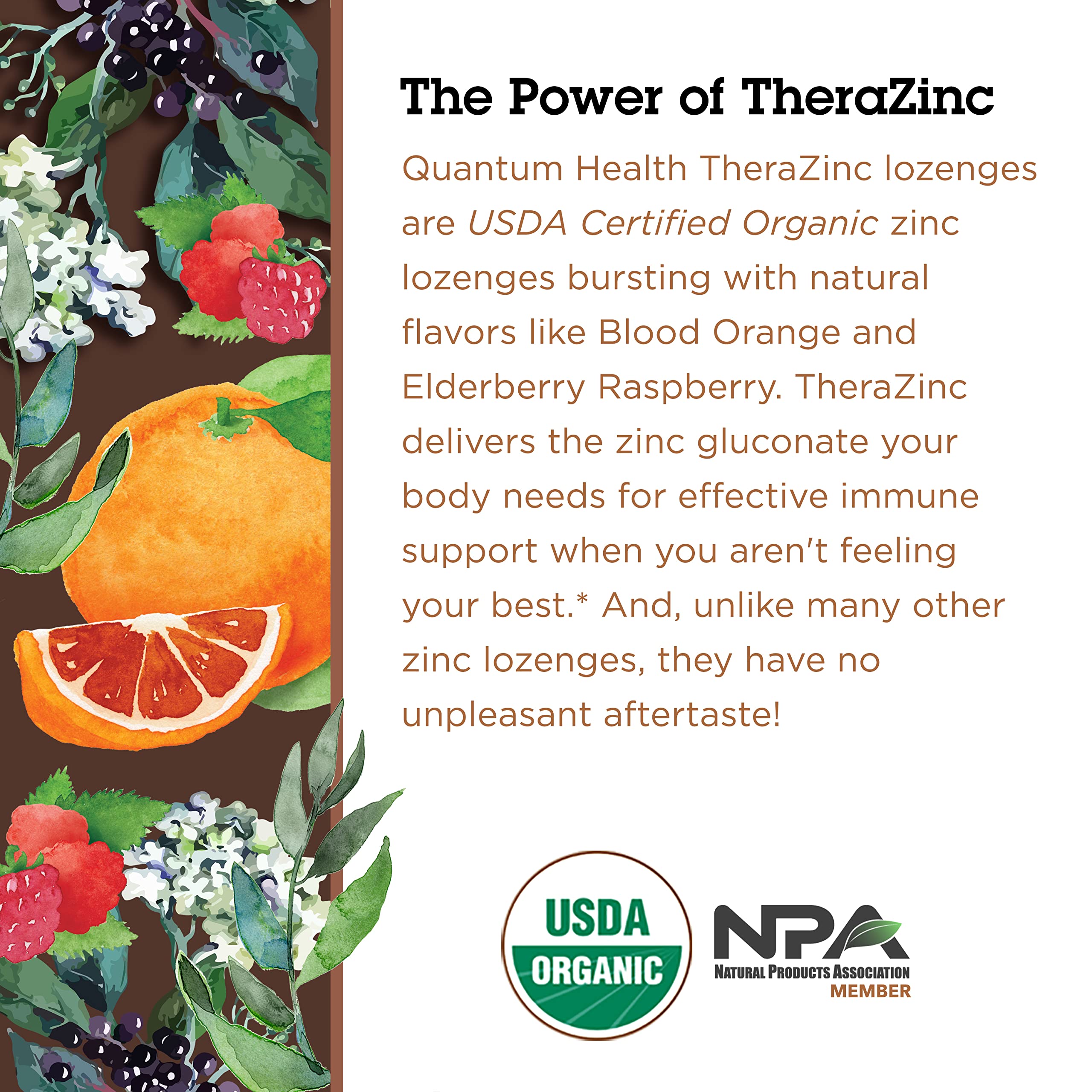 Foto 4 pulgar | Pastillas de Zinc Quantum Health Therazinc Blood Orange 25 Unidades - Venta Internacional