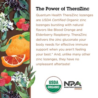 Foto 3 | Pastillas de Zinc Quantum Health Therazinc Blood Orange 25 Unidades - Venta Internacional