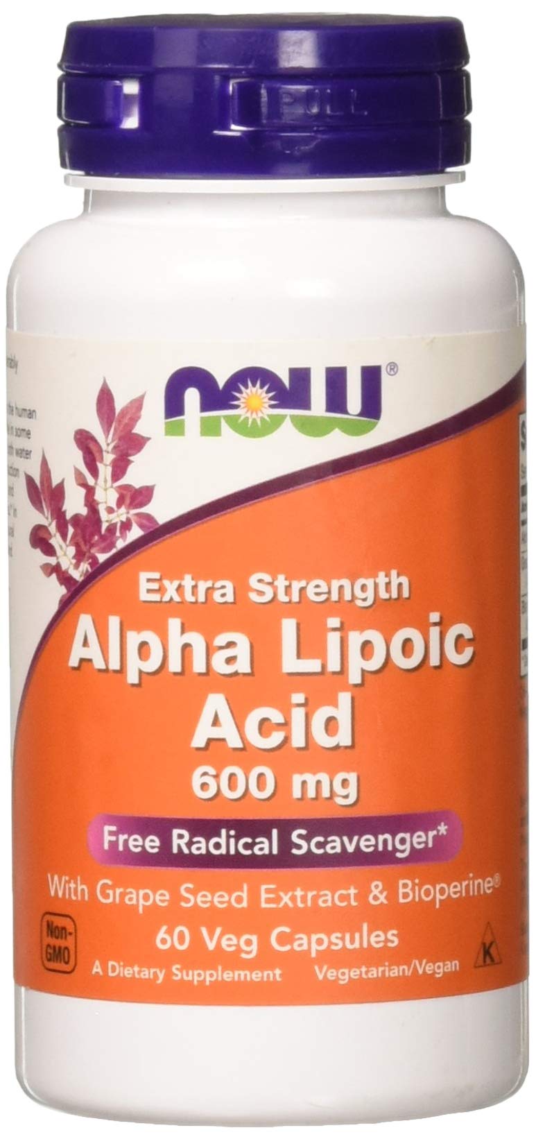 Ácido Alfa Lipoico de Supplement Now Foods 600 mg Cápsulas Virtuales 60 Unidades - Venta Internacional