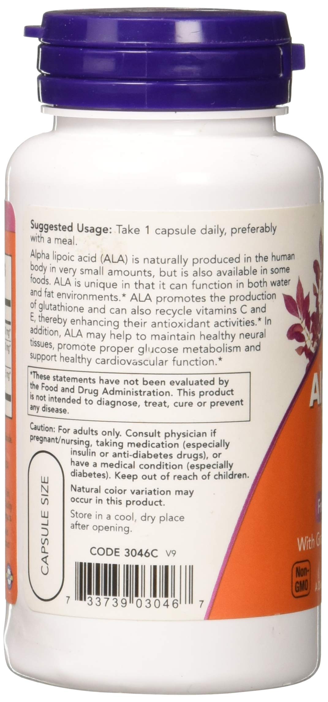 Foto 3 pulgar | Ácido Alfa Lipoico de Supplement Now Foods 600 mg Cápsulas Virtuales 60 Unidades - Venta Internacional