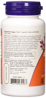 Foto 2 | Ácido Alfa Lipoico de Supplement Now Foods 600 mg Cápsulas Virtuales 60 Unidades - Venta Internacional