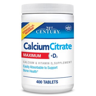 Foto 1 | Suplemento 21st Century Vitamins Citrato de Calcio +d3 400 Comprimidos - Venta Internacional
