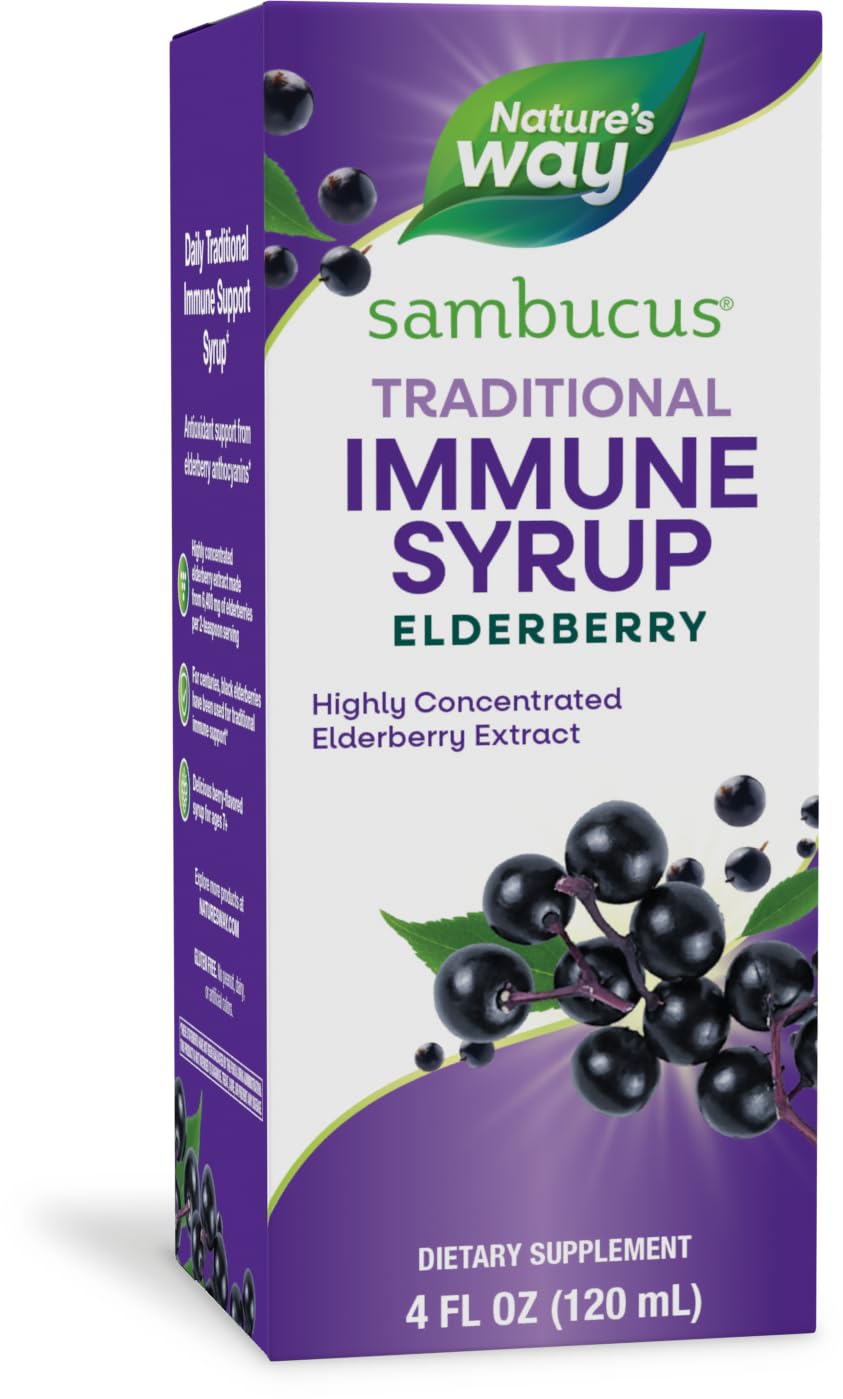 Sirope Nature's Way Sambucus Saúco Tradicional Inmune 120 Ml - Venta Internacional