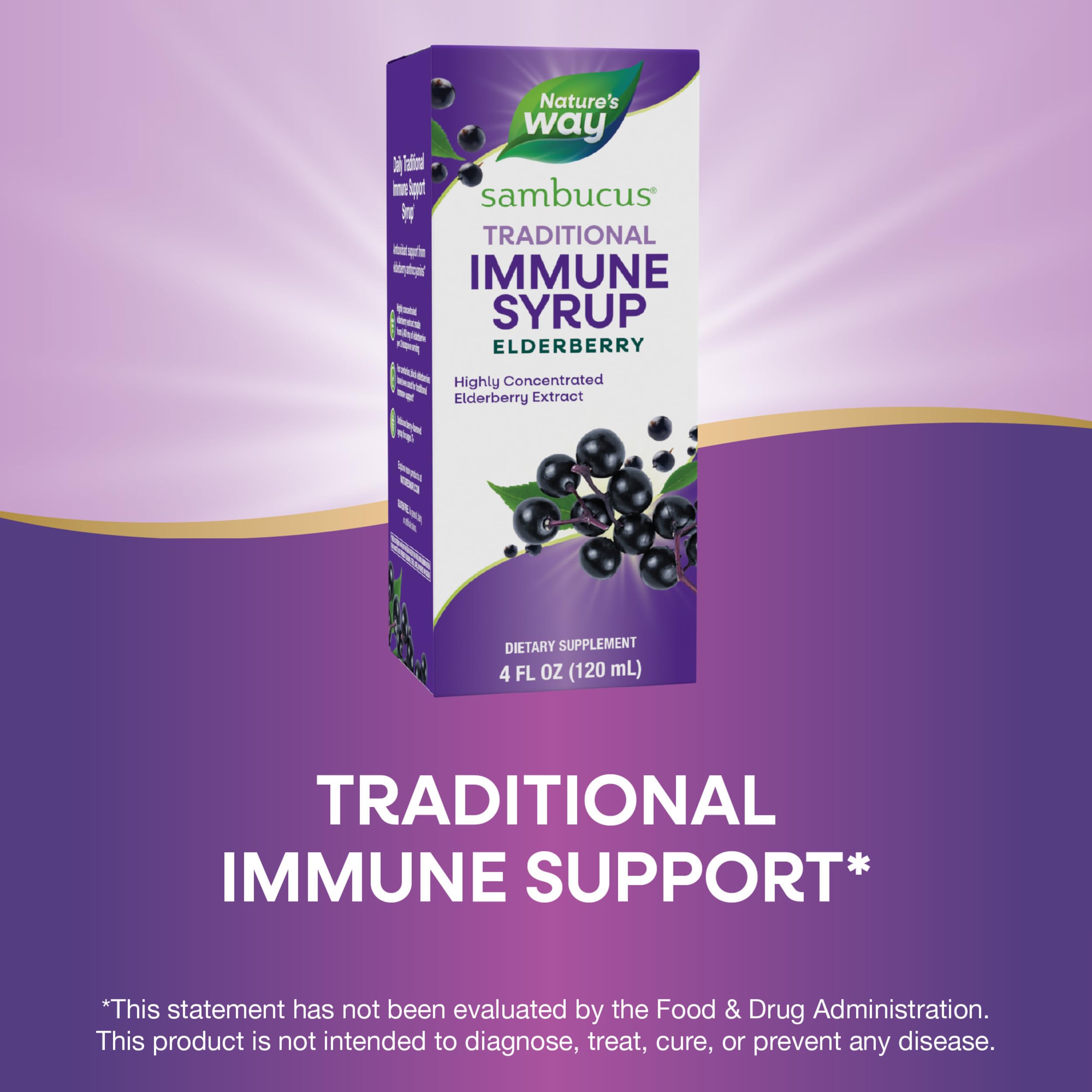 Foto 5 pulgar | Sirope Nature's Way Sambucus Saúco Tradicional Inmune 120 Ml - Venta Internacional