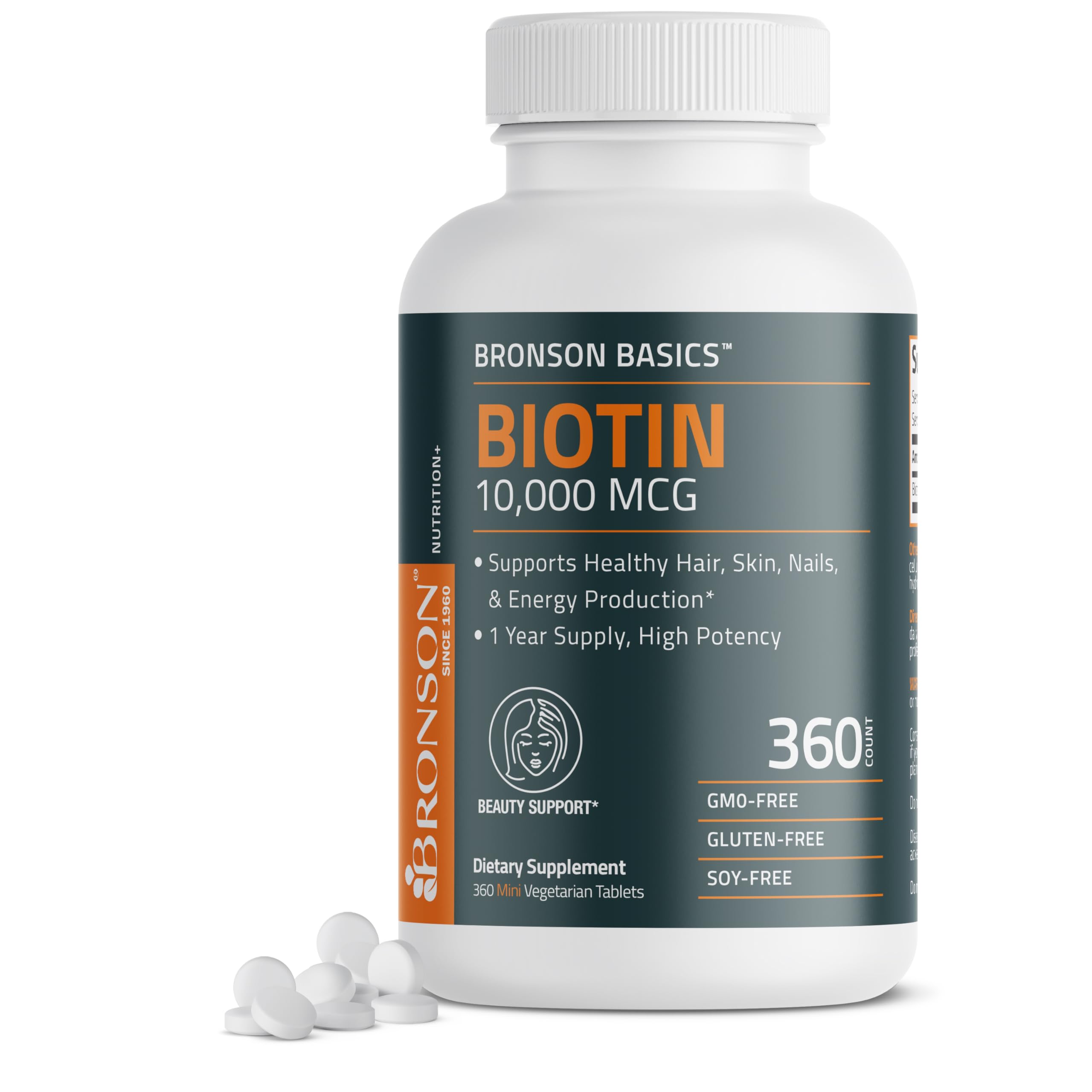 Foto 2 pulgar | Suplemento Bronson Biotina de 10,000 Mcg  - Venta Internacional