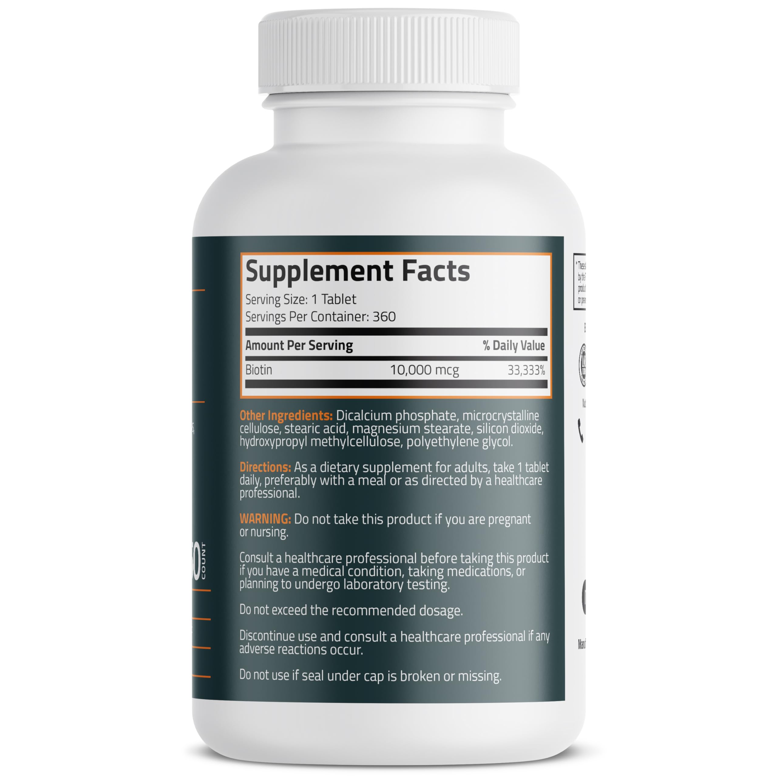 Foto 3 pulgar | Suplemento Bronson Biotina de 10,000 Mcg  - Venta Internacional