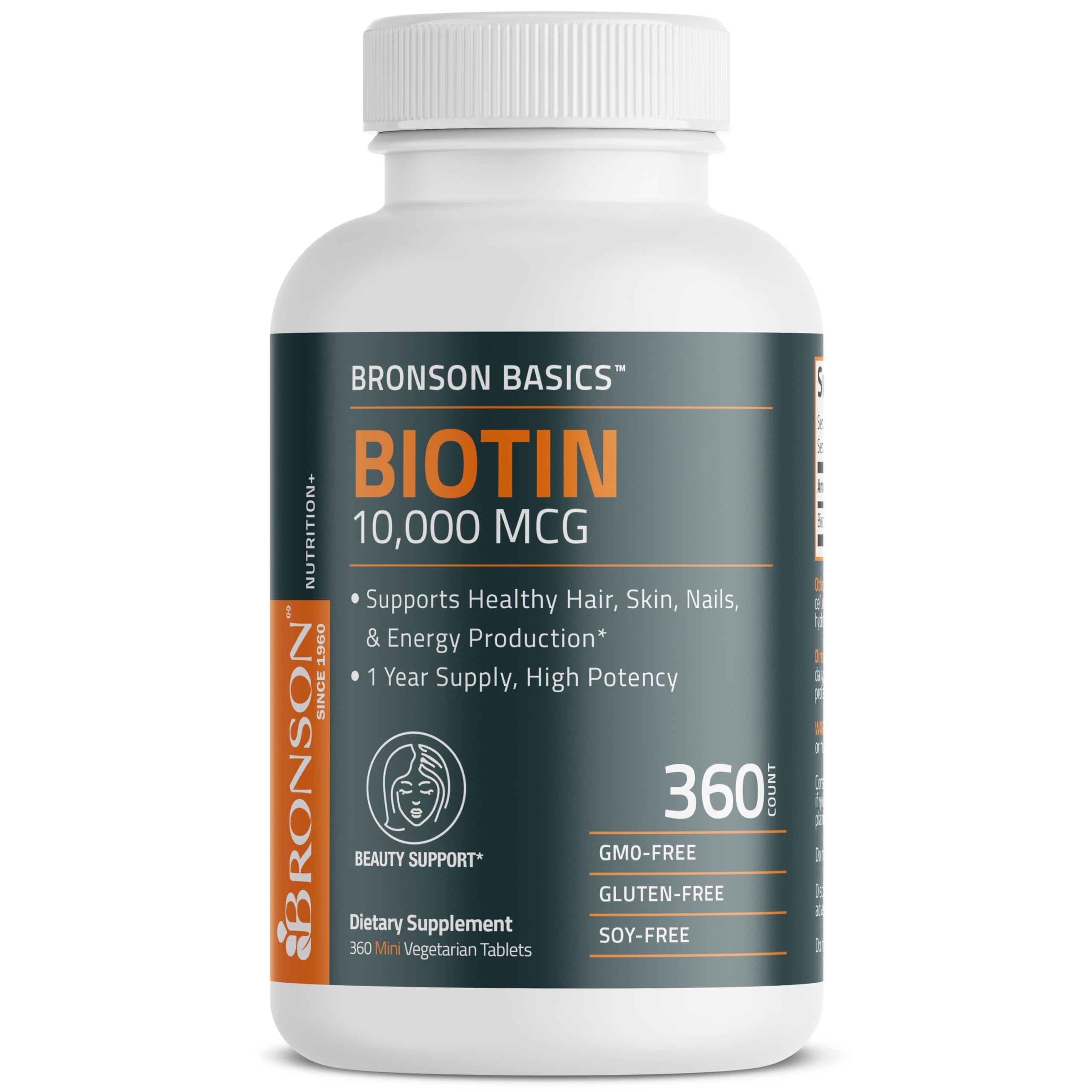 Foto 6 pulgar | Suplemento Bronson Biotina de 10,000 Mcg  - Venta Internacional