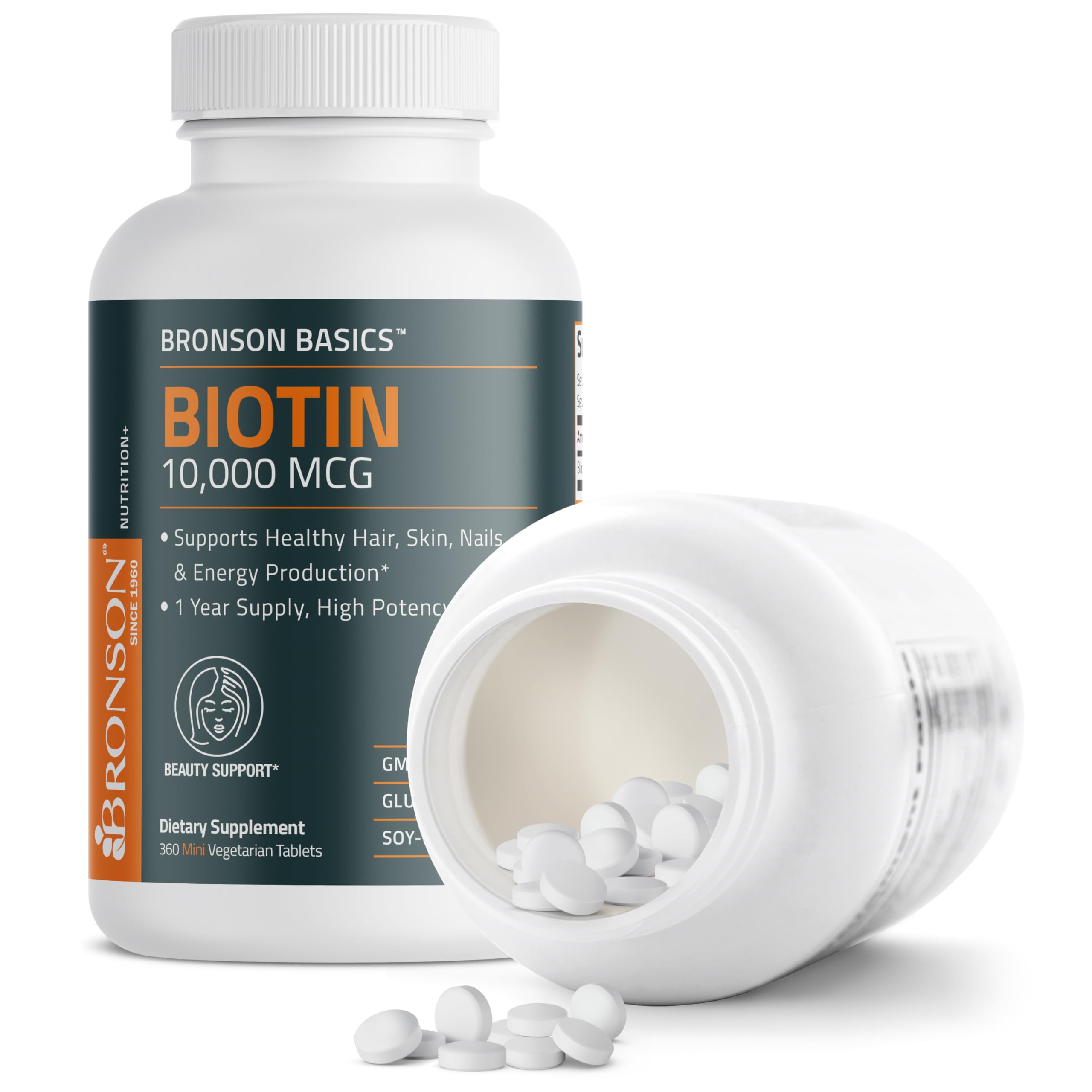 Foto 7 pulgar | Suplemento Bronson Biotina de 10,000 Mcg  - Venta Internacional