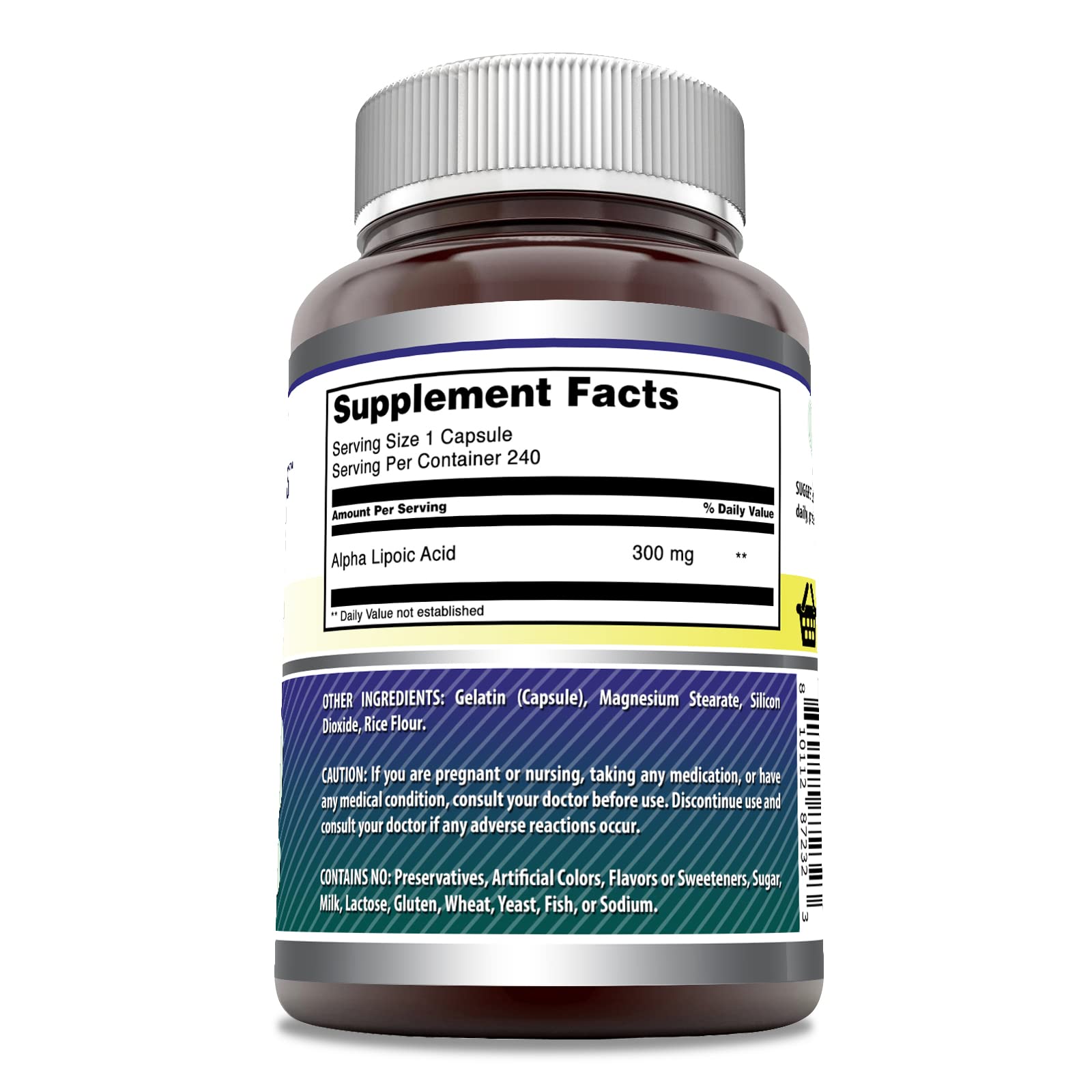 Foto 3 pulgar | Suplemento De Ácido Alfa Lipoico De Amazing Formulas 300 Mg X240 - Venta Internacional.