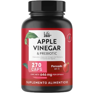 Foto 1 | Suplemento Vinagre De Manzana Apple Vinegar Life 360+ 270 Cápsulas
