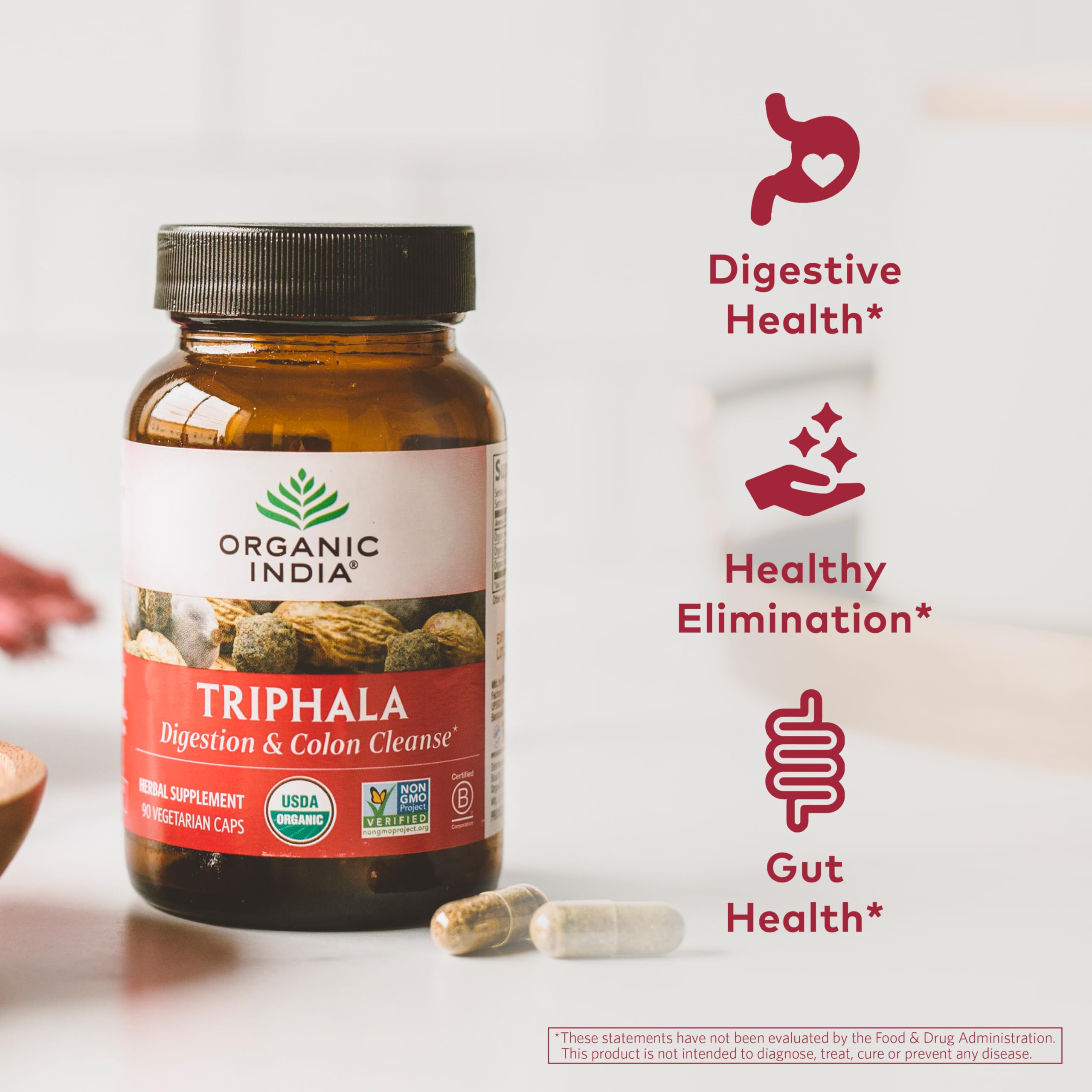 Foto 4 pulgar | Suplemento Organic India Triphala Capsules 180 Unidades - Venta Internacional