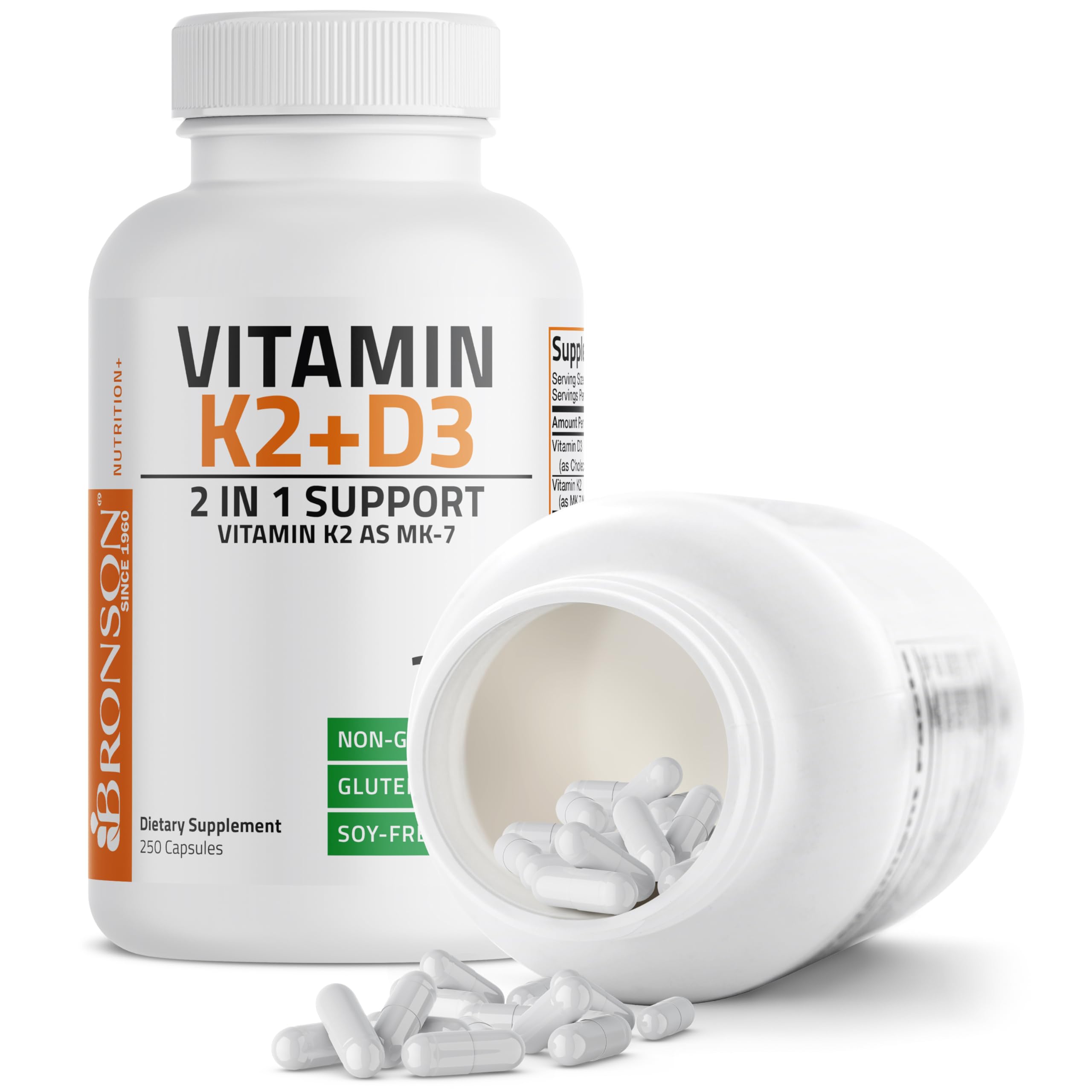 Foto 5 pulgar | Suplemento Bronson Vitamina K2+D3 250 Cápsulas-Venta Internacional