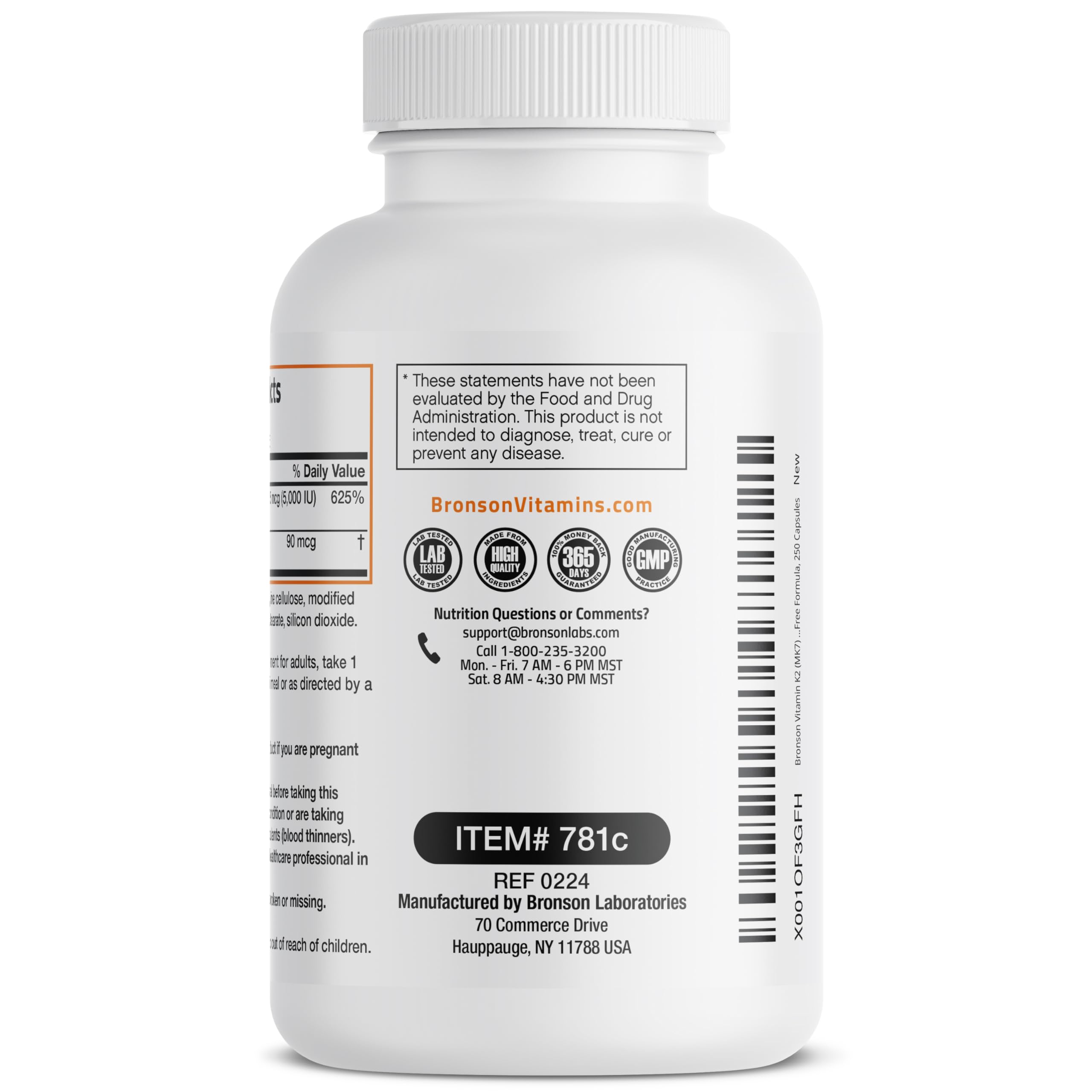 Foto 6 pulgar | Suplemento Bronson Vitamina K2+D3 250 Cápsulas-Venta Internacional