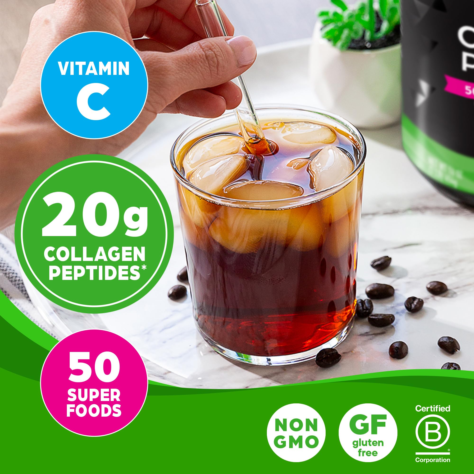Foto 4 pulgar | Colágeno en Polvo Hidrolizado Orgain con 50 Superalimentos 454 G - Venta Internacional