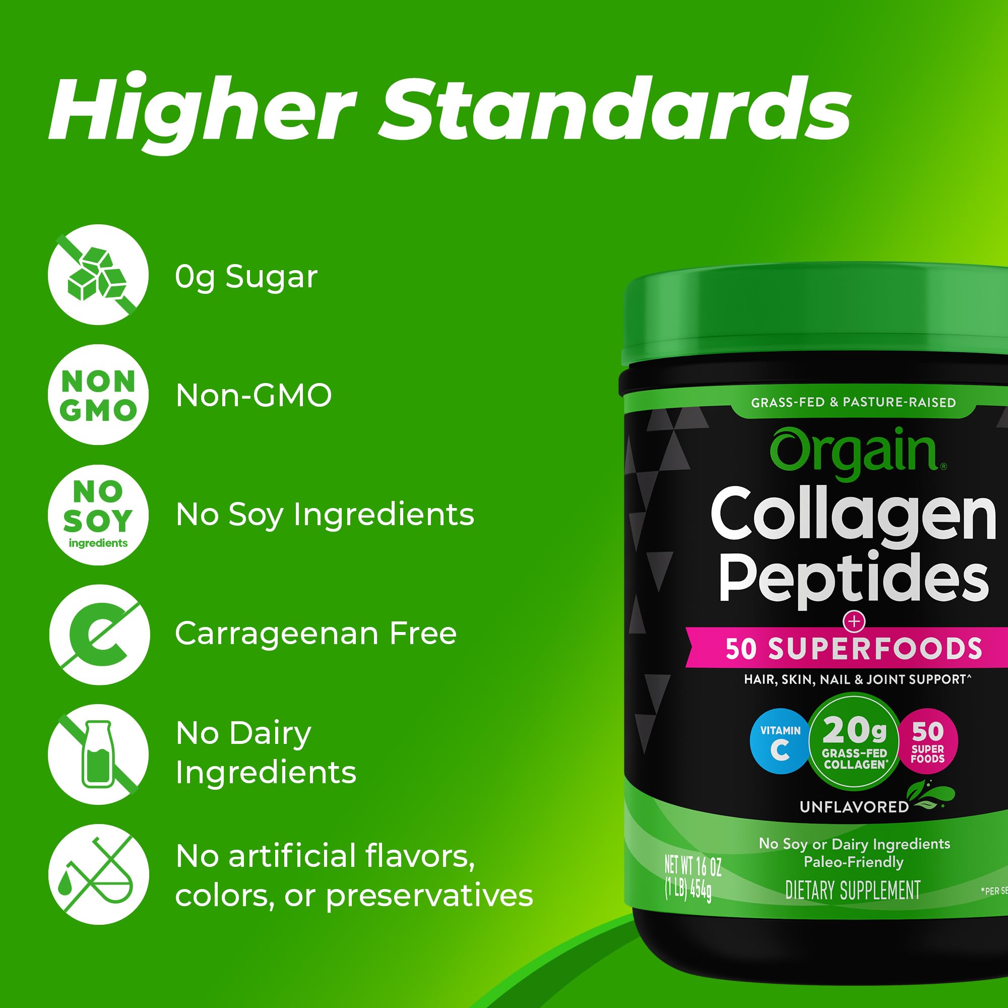 Foto 7 pulgar | Colágeno en Polvo Hidrolizado Orgain con 50 Superalimentos 454 G - Venta Internacional