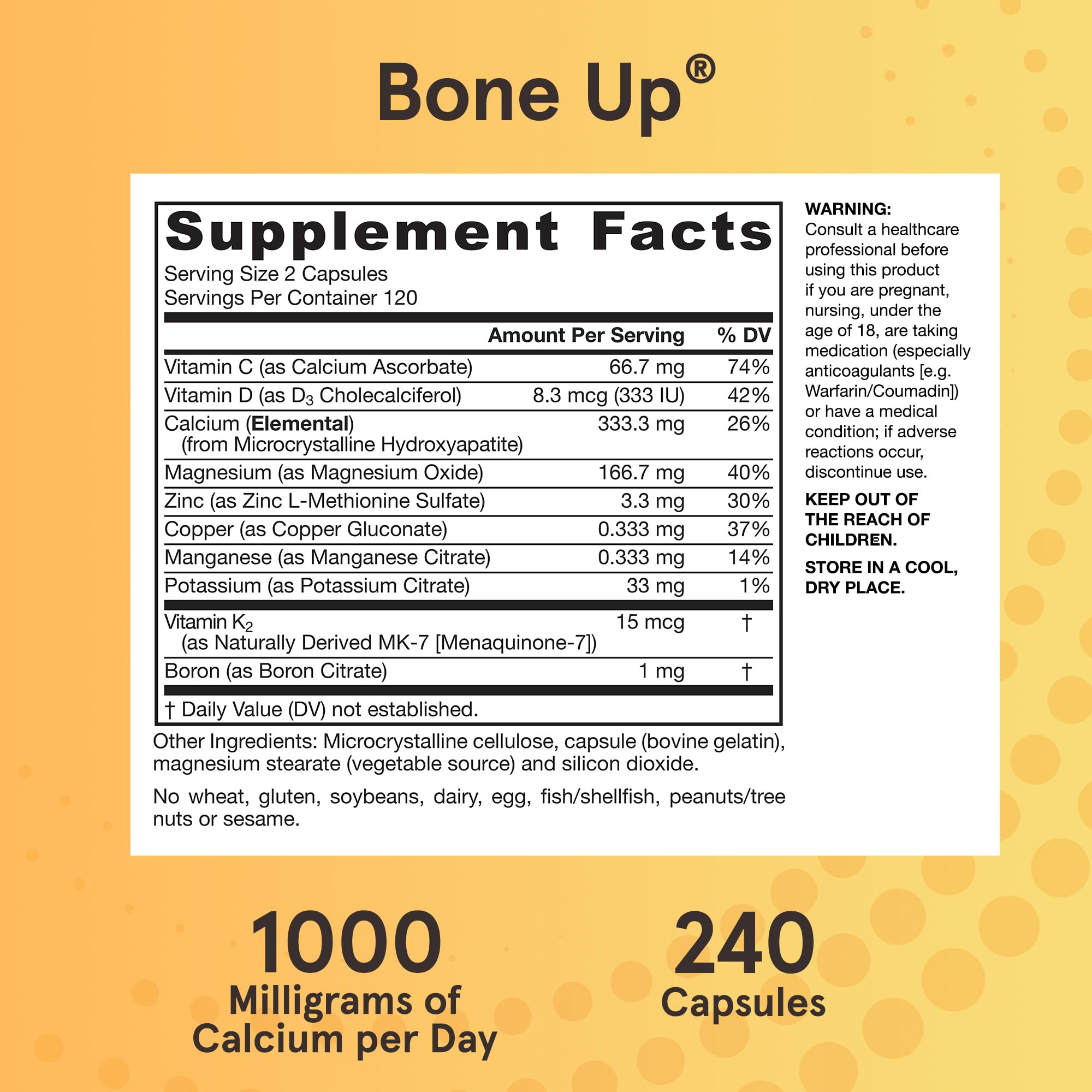 Foto 5 | Suplemento Jarrow Fórmulas Boneup 240 Cápsulas Con Vitamina D3 - Venta Internacional