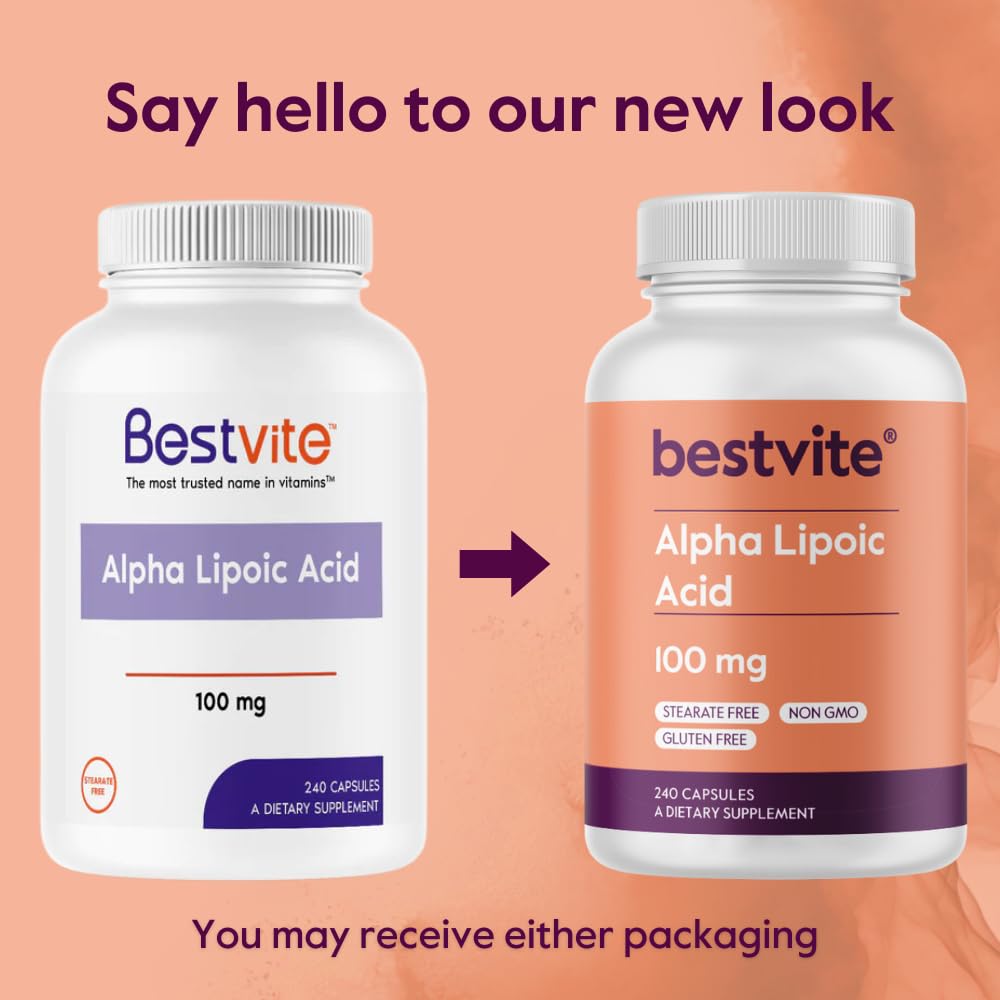 Foto 3 | Suplemento Bestvite de Ácido Alfa Lipoico 100 Mg 240 Cápsulas - Venta Internacional