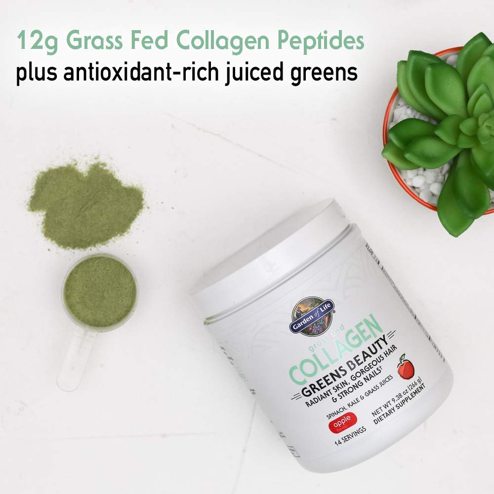 Foto 4 pulgar | Colageno Greens Beauty Powder Garden Of Life Apple 14 Porciones - Venta Internacional