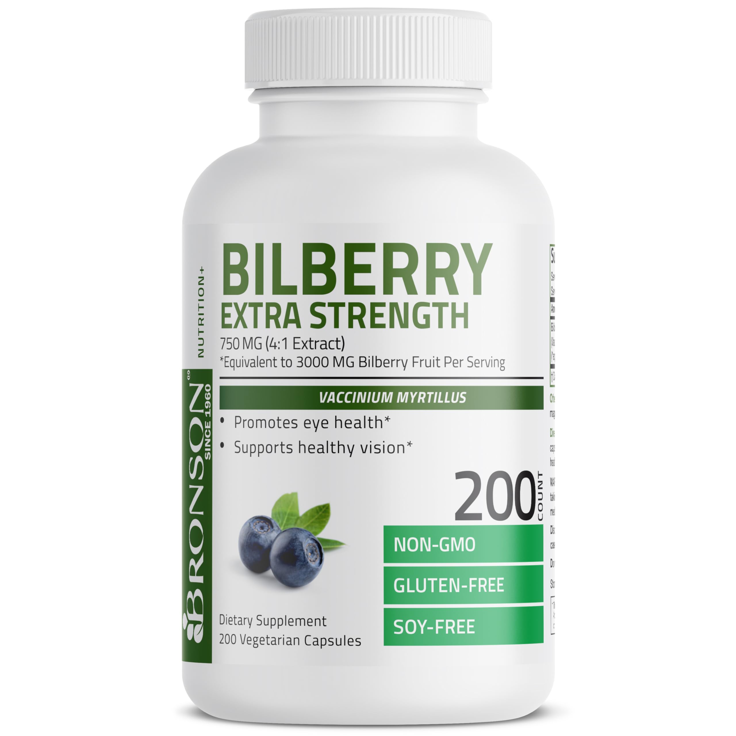 Foto 4 pulgar | Suplemento Bronson Bilberry Extra Strength - Venta Internacional