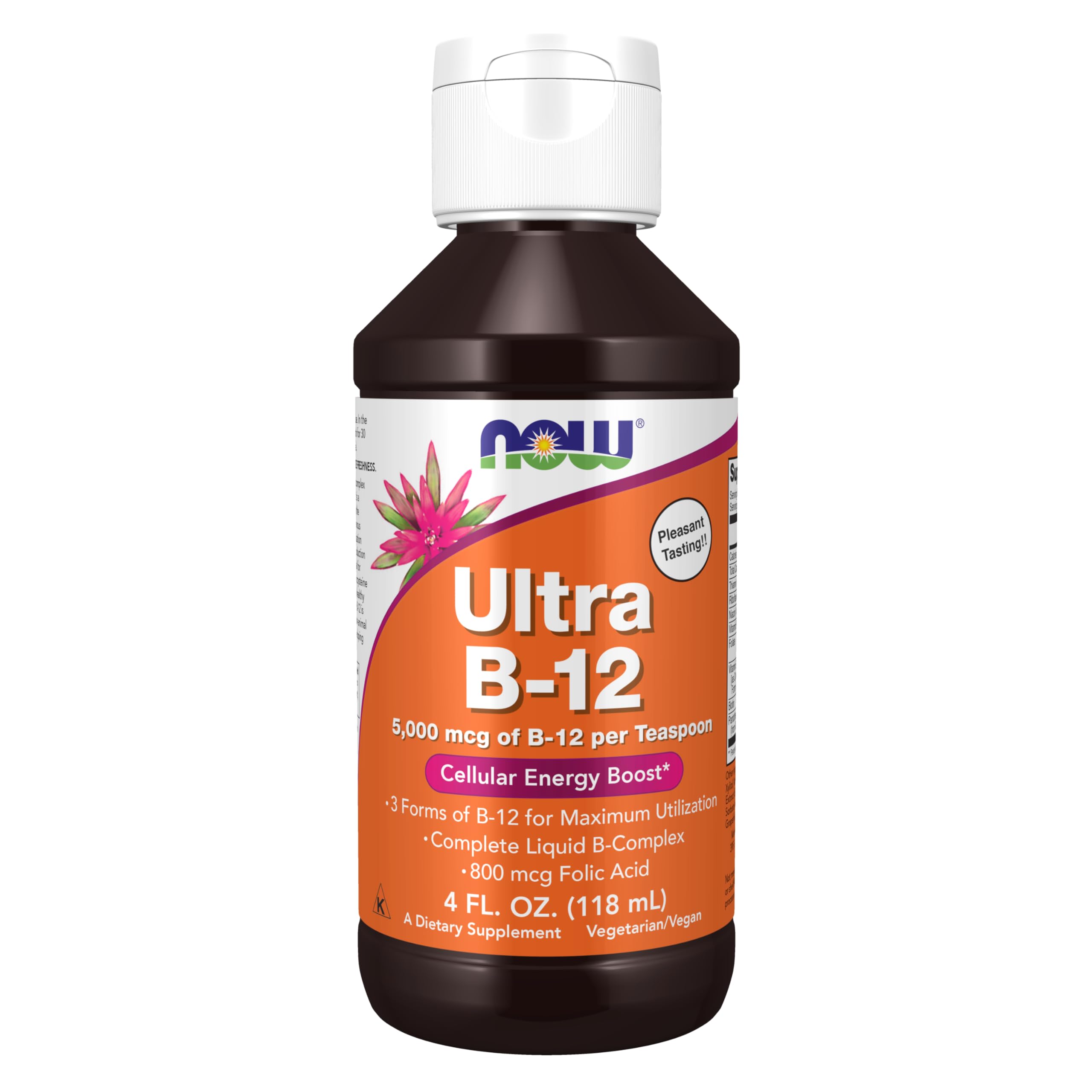 Foto 2 pulgar | Suplemento Líquido Now Ultra B-12 118 Ml con 800 Mcg de Ácido Fólico - Venta Internacional