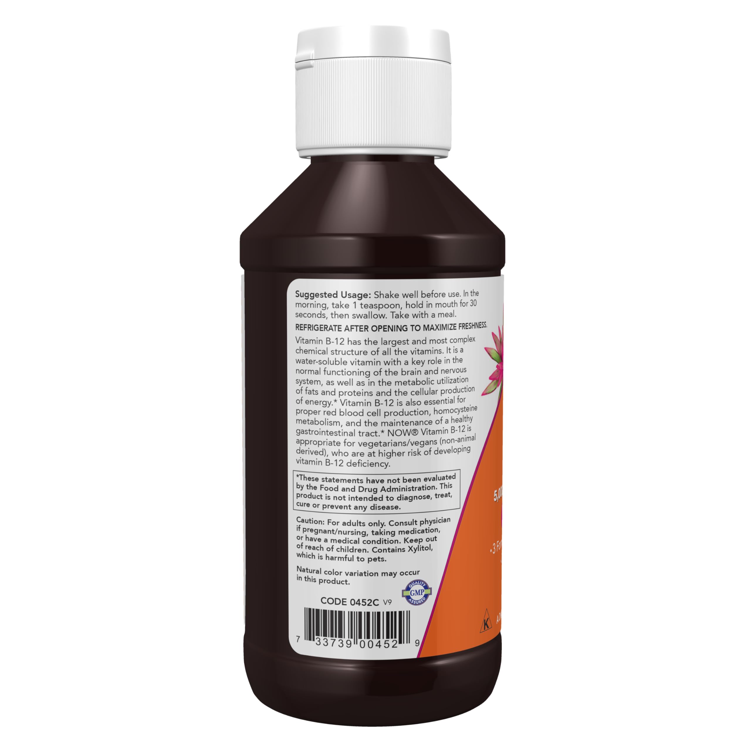 Foto 4 pulgar | Suplemento Líquido Now Ultra B-12 118 Ml con 800 Mcg de Ácido Fólico - Venta Internacional