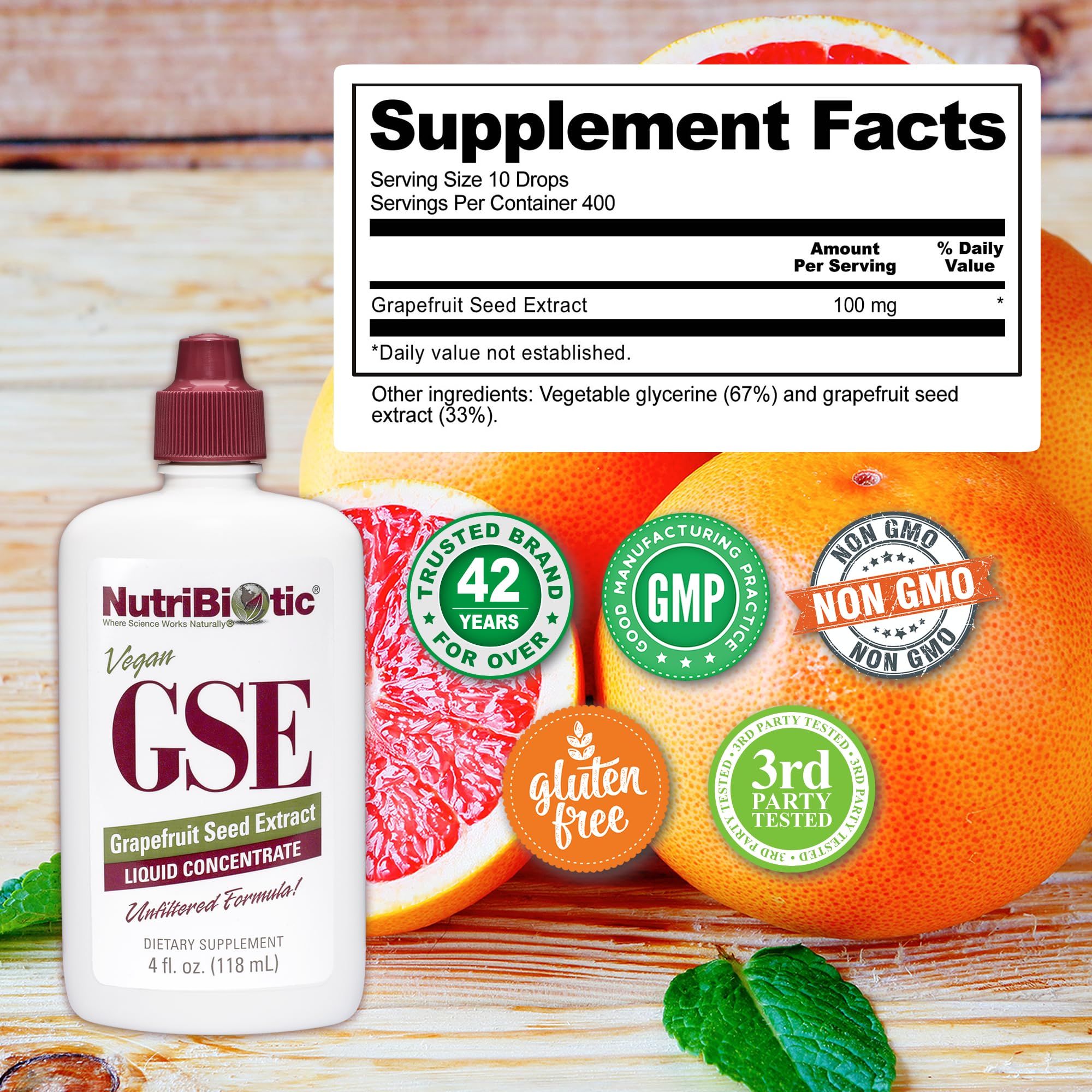 Foto 6 pulgar | Suplemento Nutribiotic Gse de Extracto de Semilla Pomelo 118 Ml - Venta Internacional
