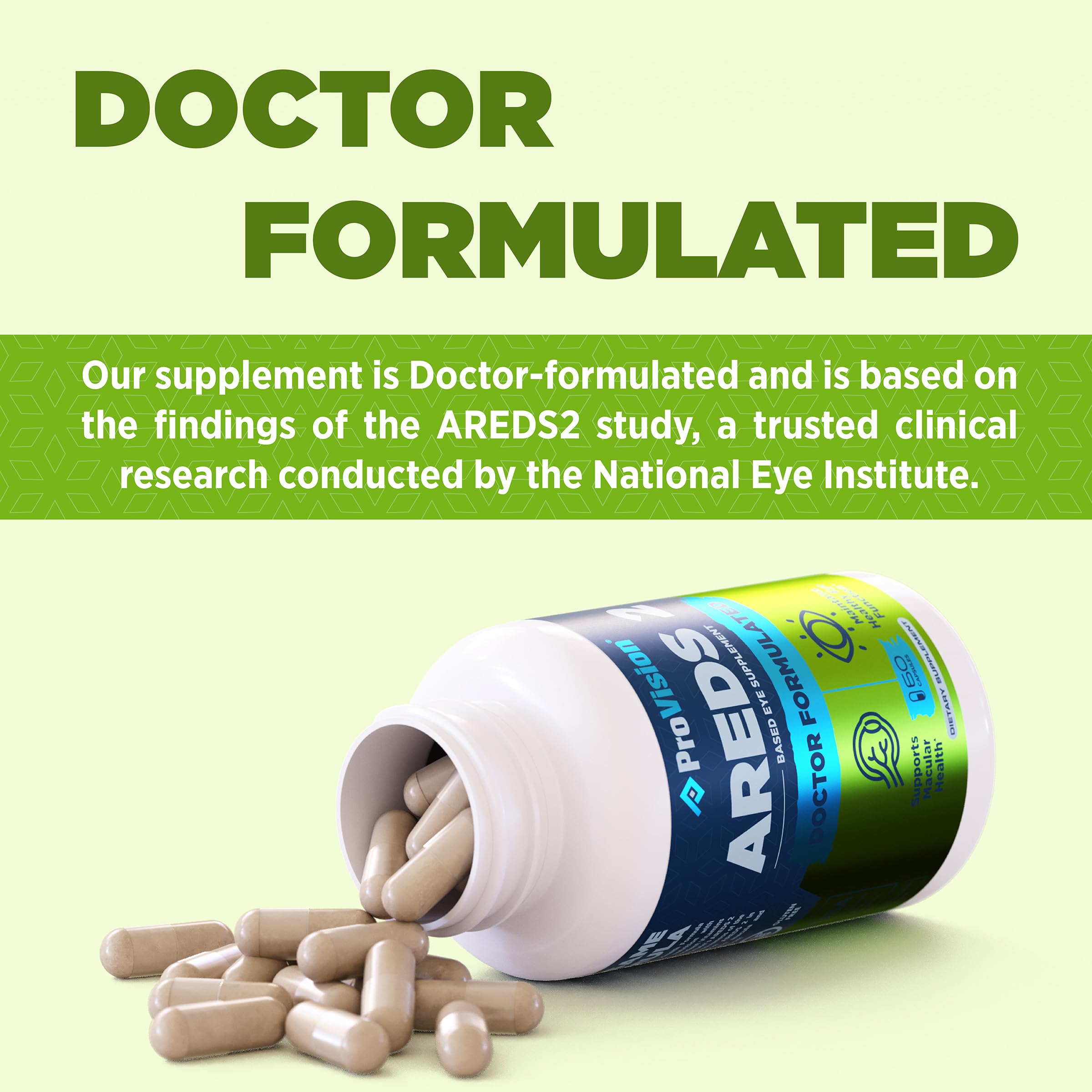 Foto 3 | Provisión de Vitaminas para Ojos Areds 2 Enhance Vision 60 Cápsulas - Venta Internacional