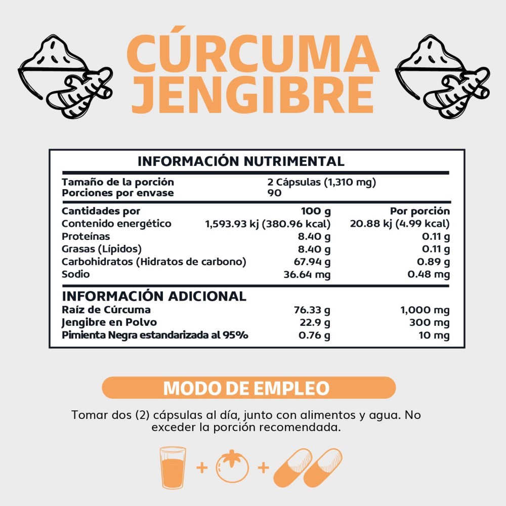 Foto 7 pulgar | Suplemento Alimenticio Beyond Vitamins  Cúrcuma, Jengibre Con Pimienta Negra 180 Cápsulas
