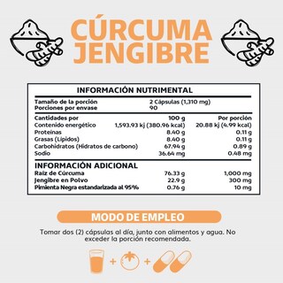 Foto 6 | Suplemento Alimenticio Beyond Vitamins Cúrcuma, Jengibre Con Pimienta Negra 180 Cápsulas