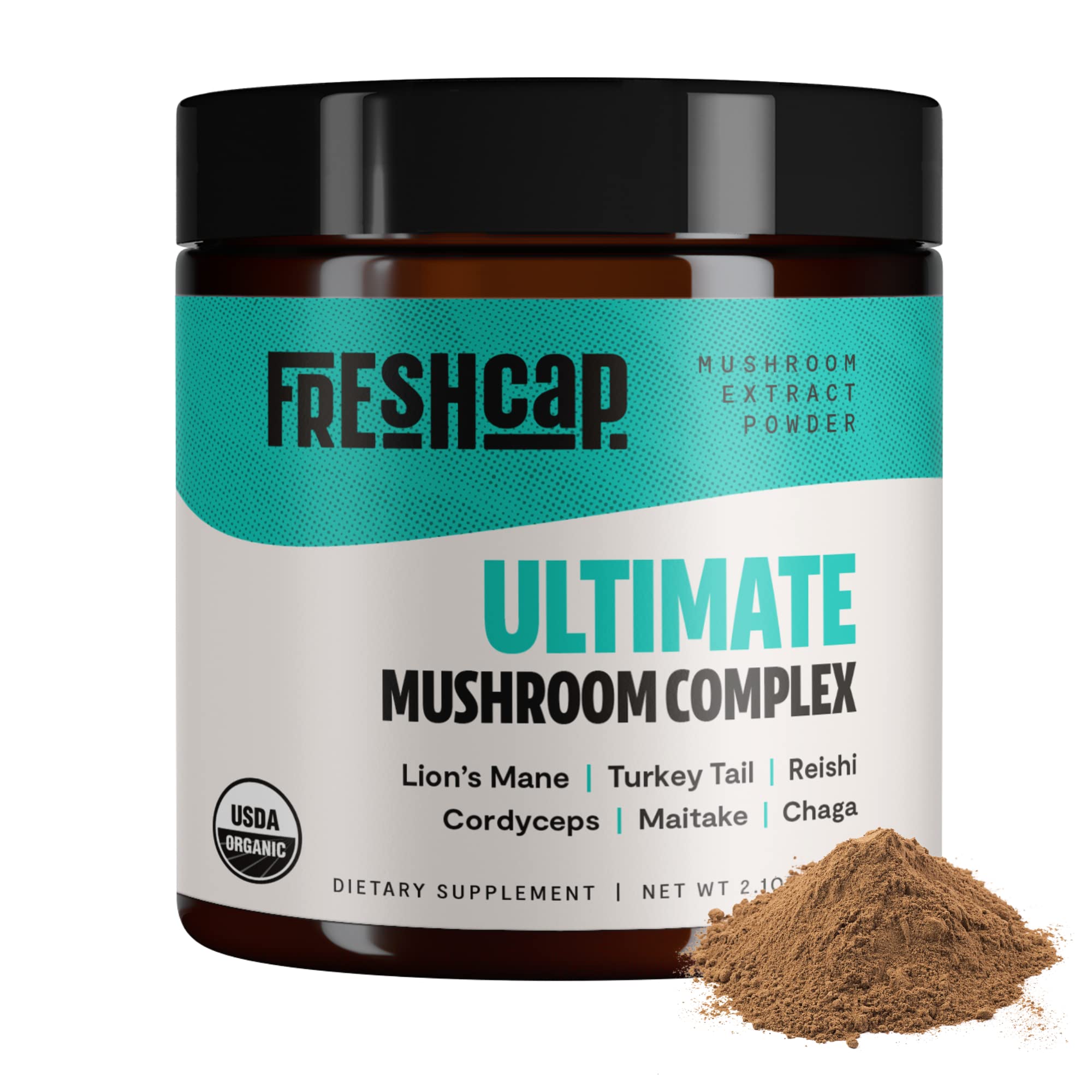 Suplemento de Complejo de Hongos en Polvo Freshcap Ultimate 60 Porciones - Venta Internacional