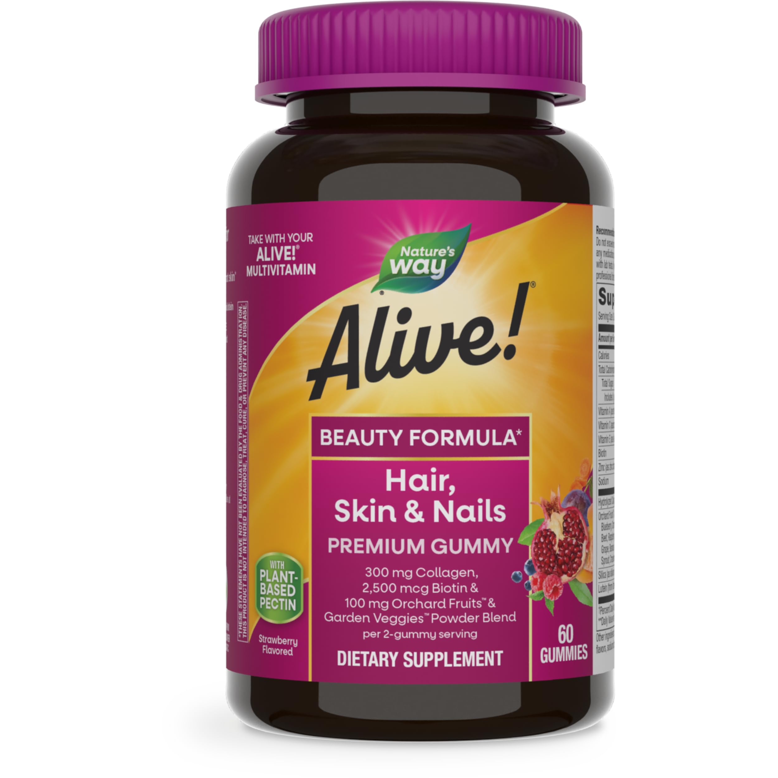 Gomitas para Cabello Piel Y Uñas Nature's Way Alive!  60 Unidades - Venta Internacional